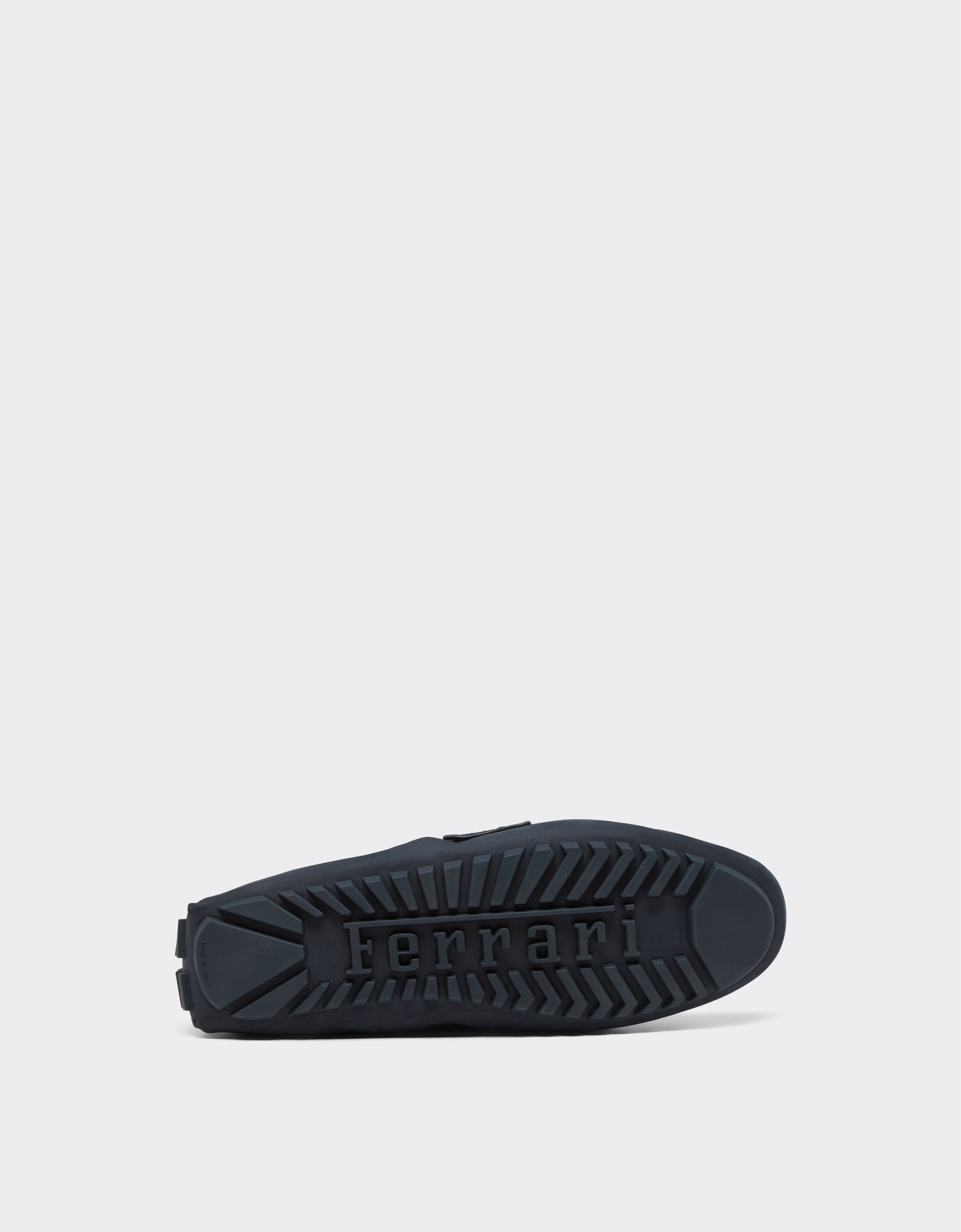 Ferrari Driver Loafers In Nubuck Leather In Navy
