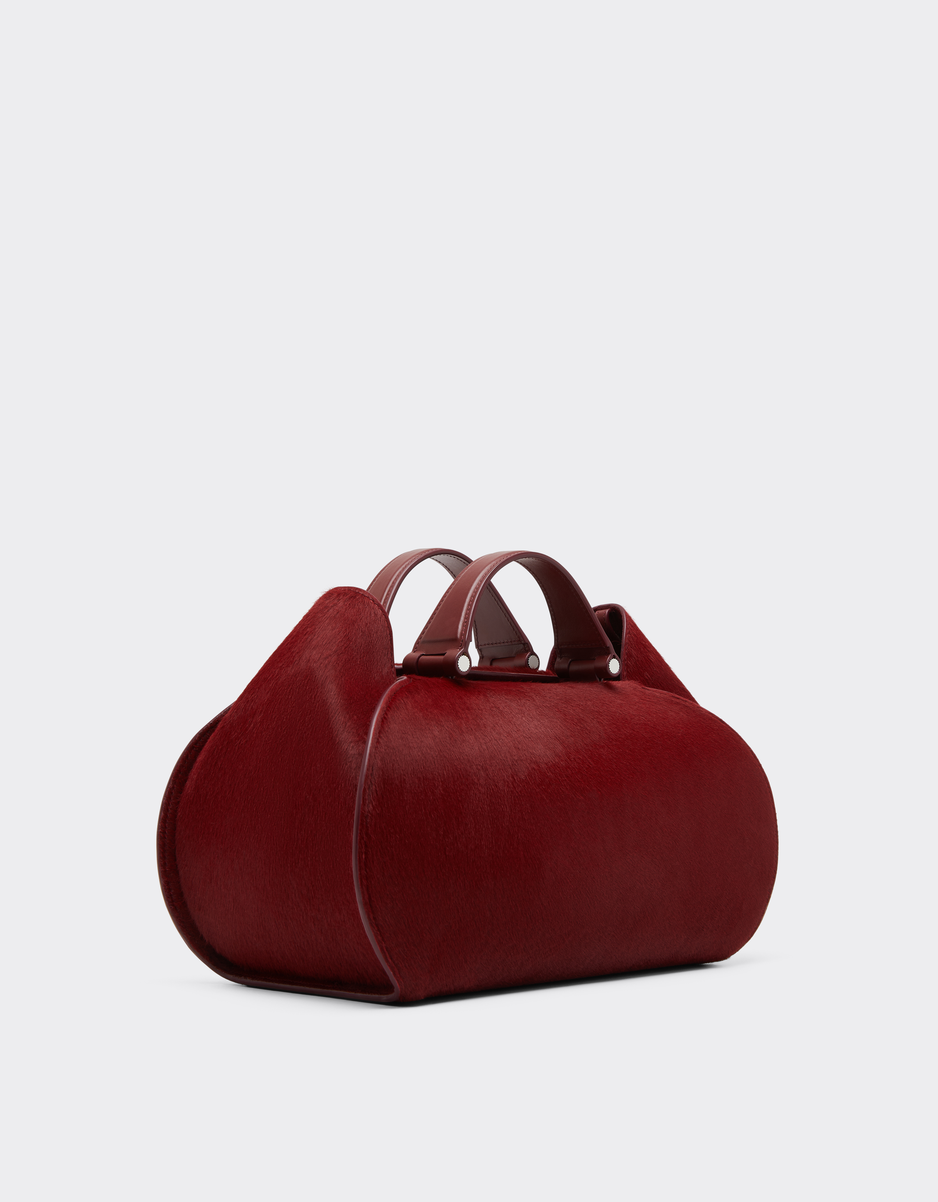 Ferrari La Dino Bowling Bag In Cowhide In Red