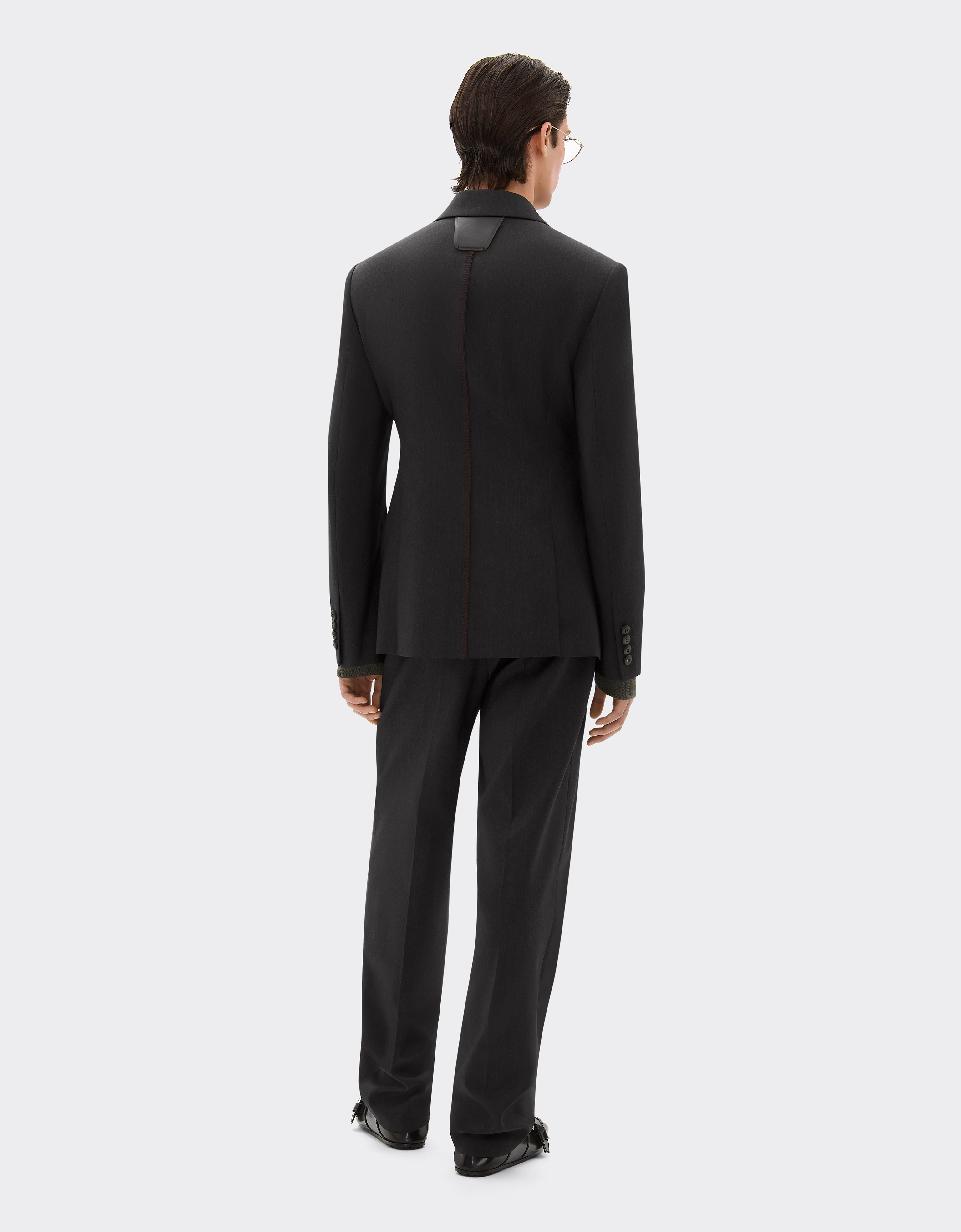 Ferrari Blazer In Q-cycle® Mélange Wool In Black