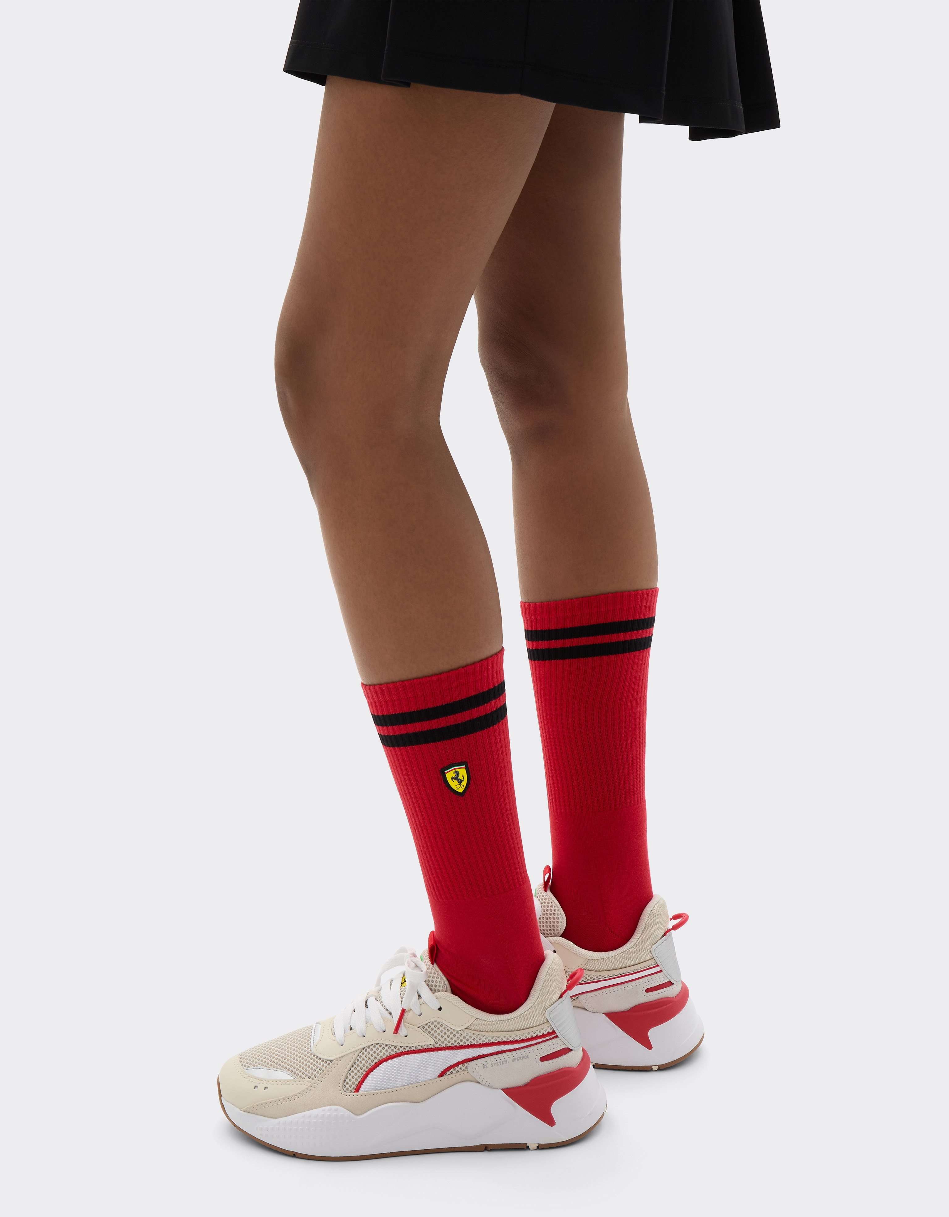  Ferrari Terry Cloth Sock Set With Ferrari Scudetto -   Rosso 43-45 