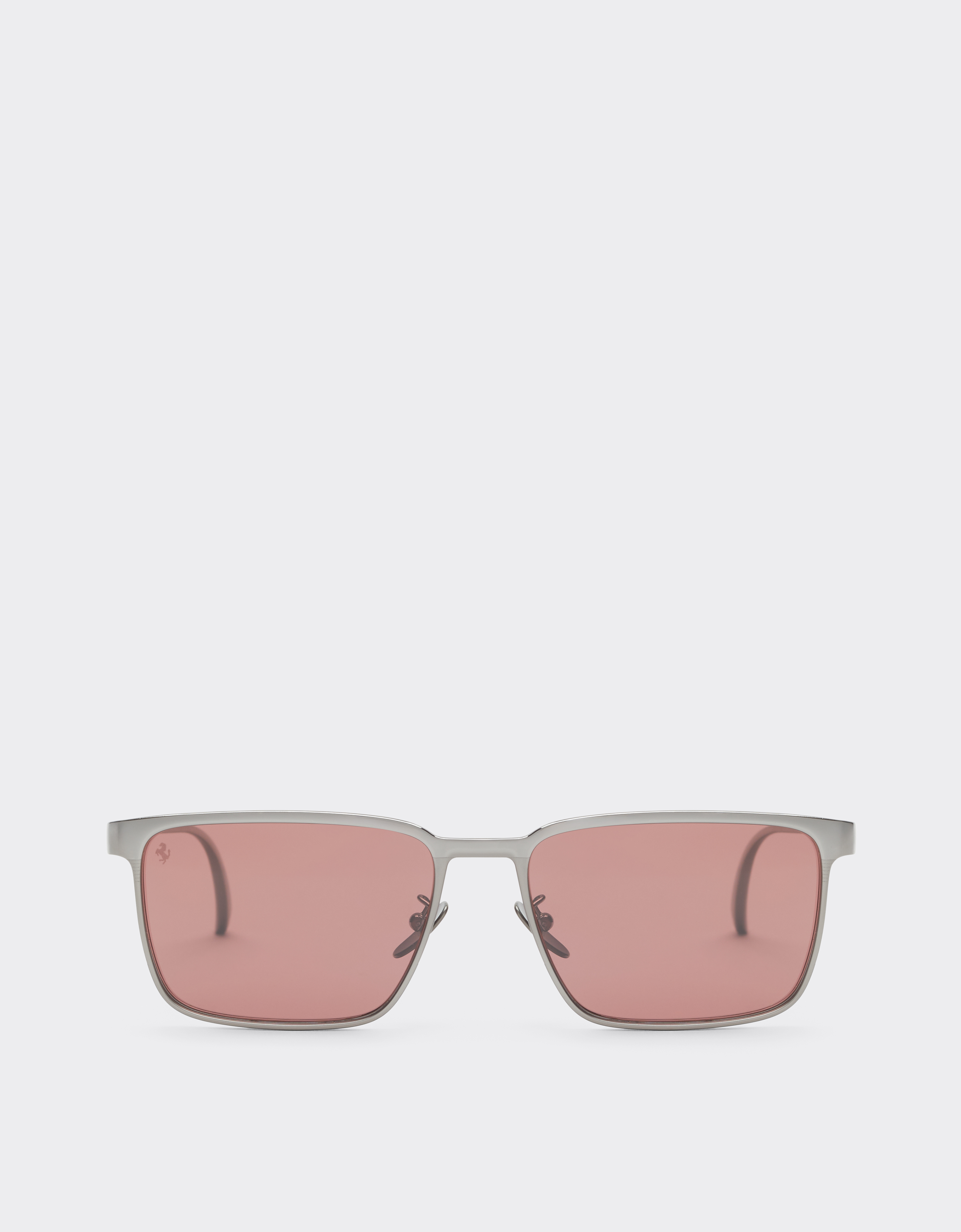Ferrari Men's Gunmetal Sunglasses In Metal With Red Polarized Lenses - Sunglasses Os