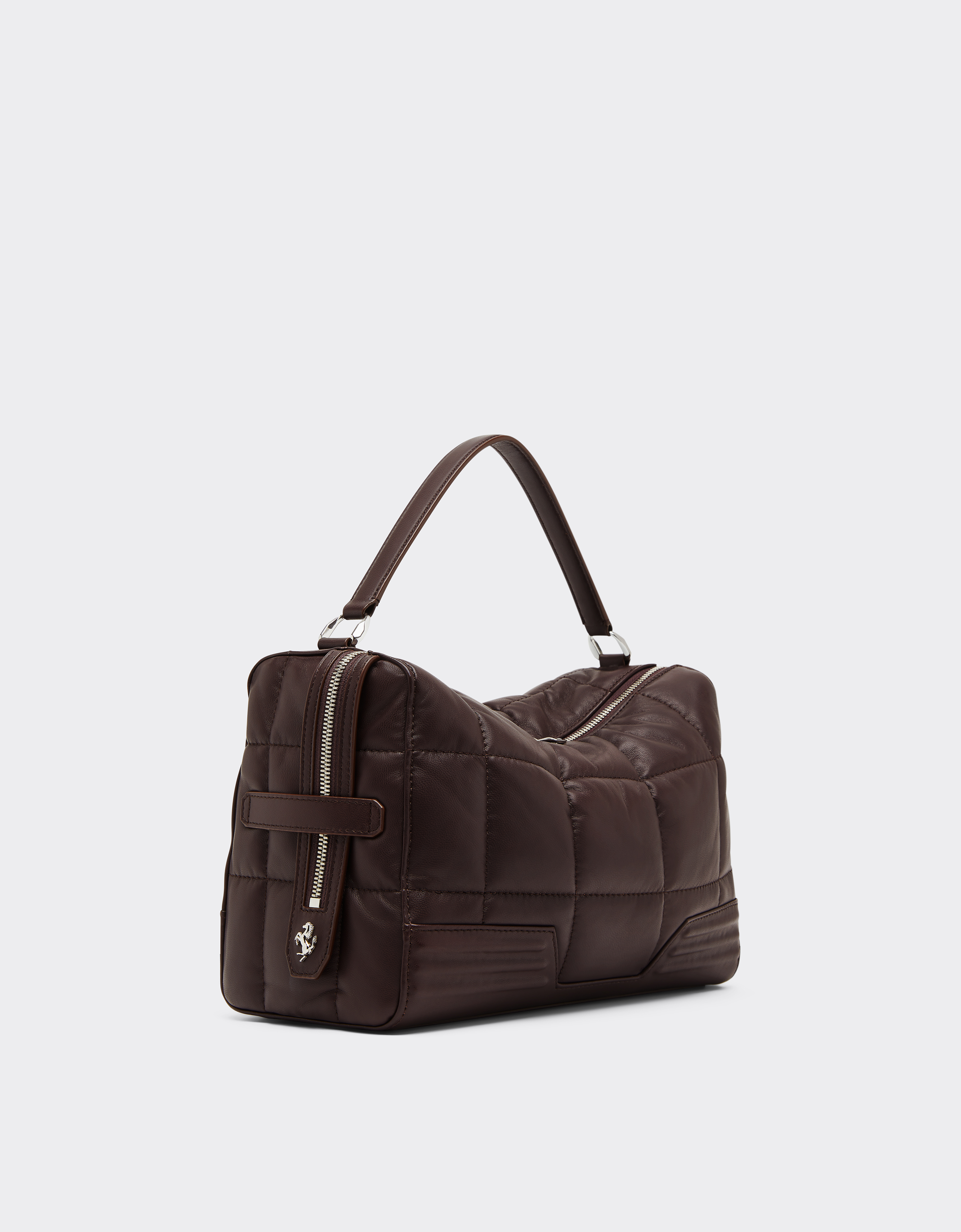 Ferrari Gt Soft Mini Bag In Quilted Leather In Brown