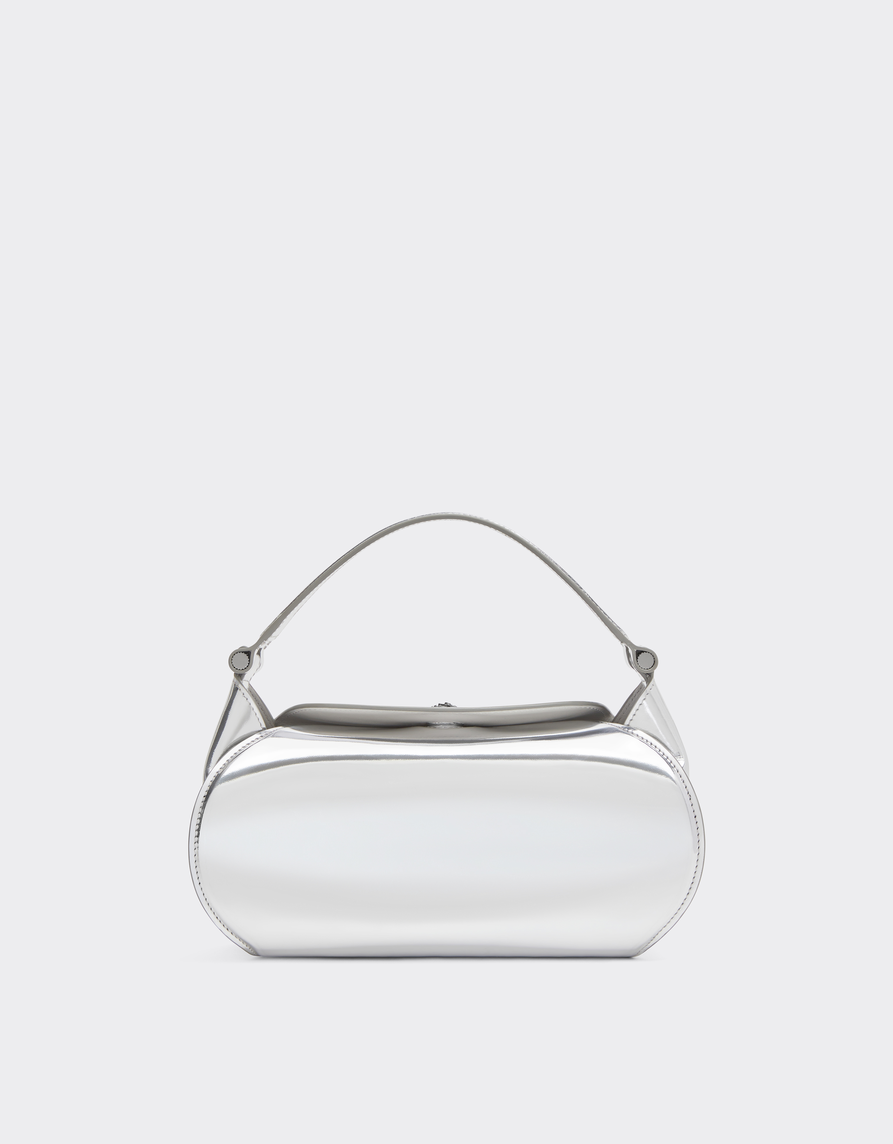 Mirrored leather handbag