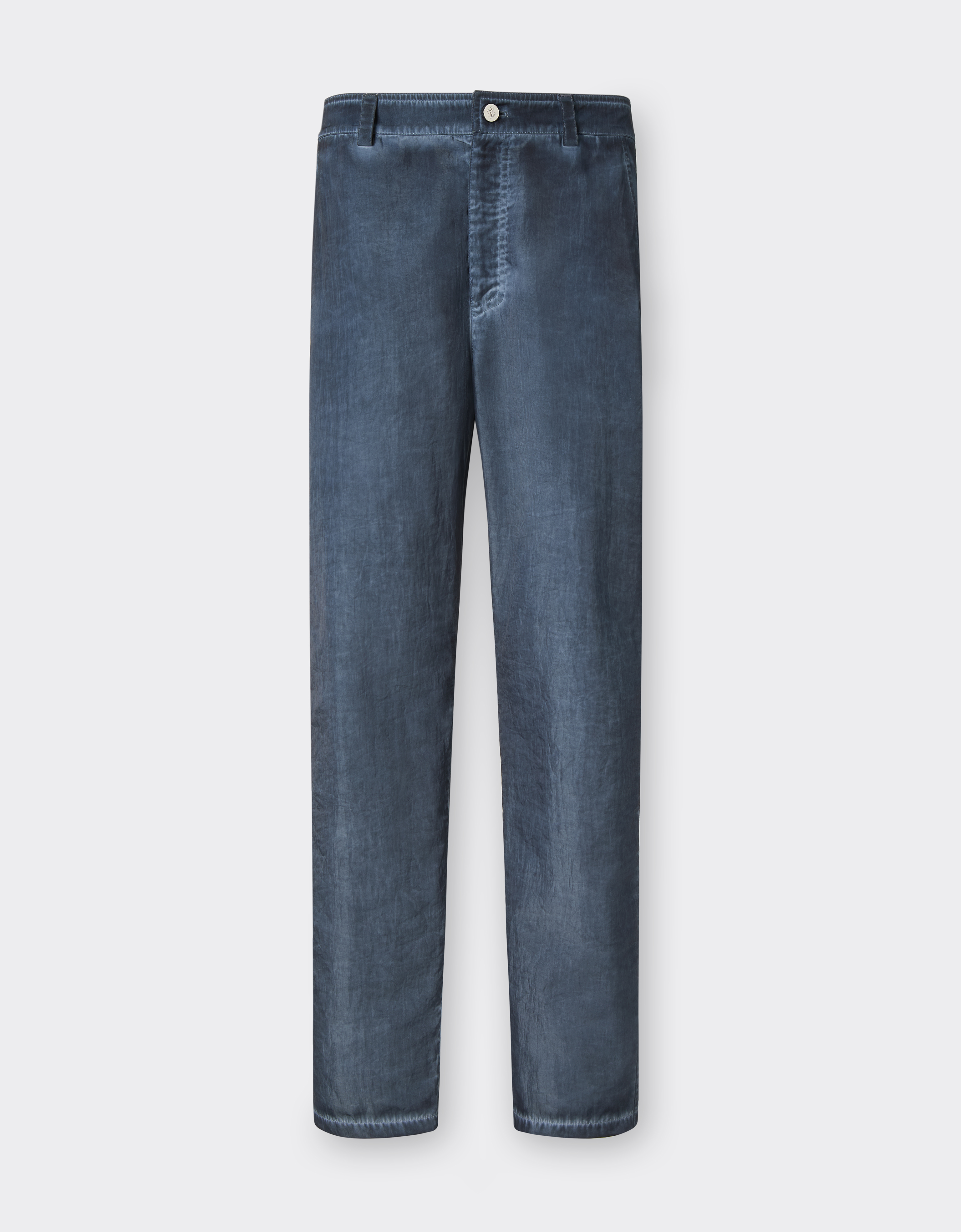 Ferrari Men's Ultramarine Nylon Gabardine Chino Pants - Trousers 46