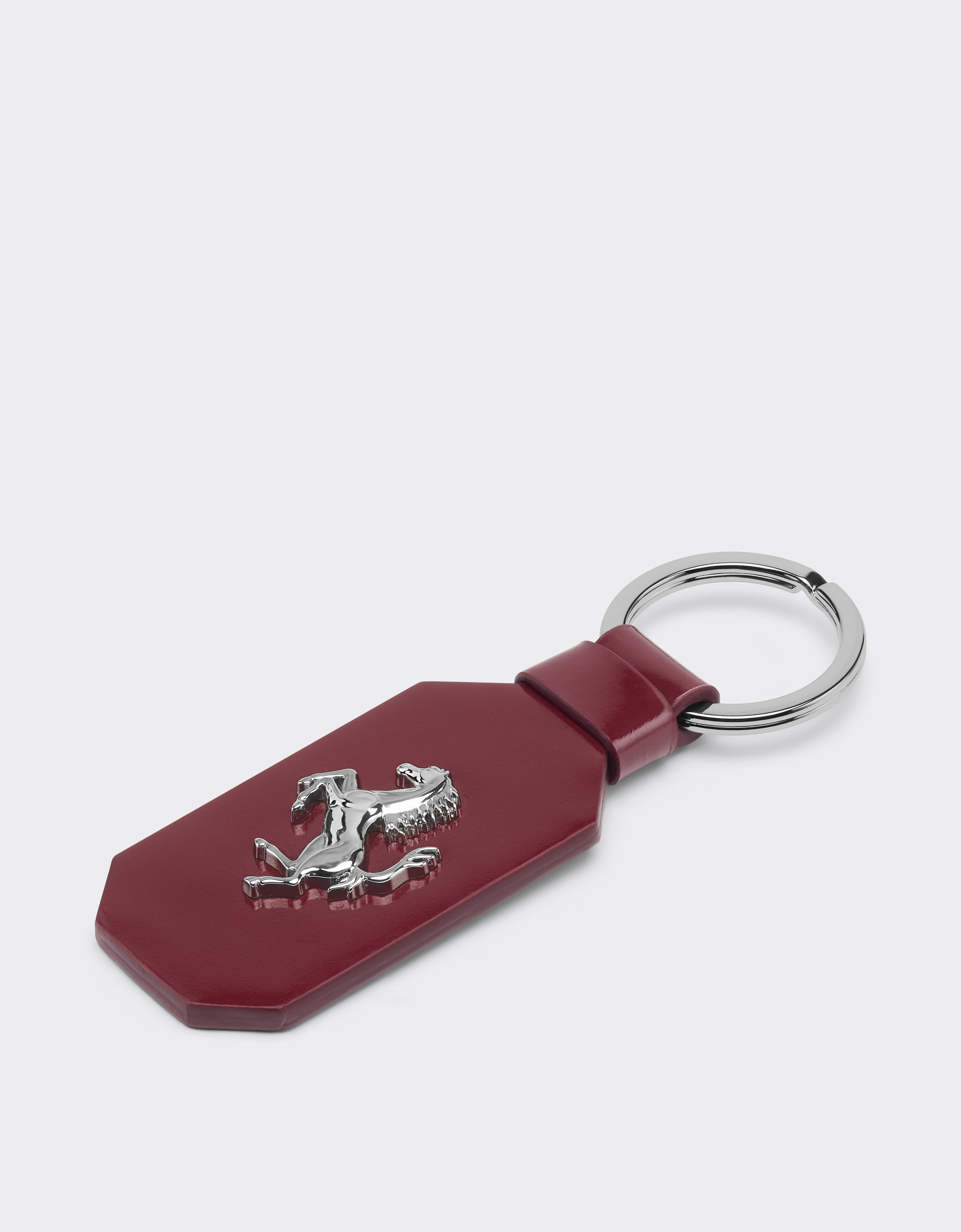  Ferrari Leather Keychain With Prancing Horse - Male Keychains Cherry Os 