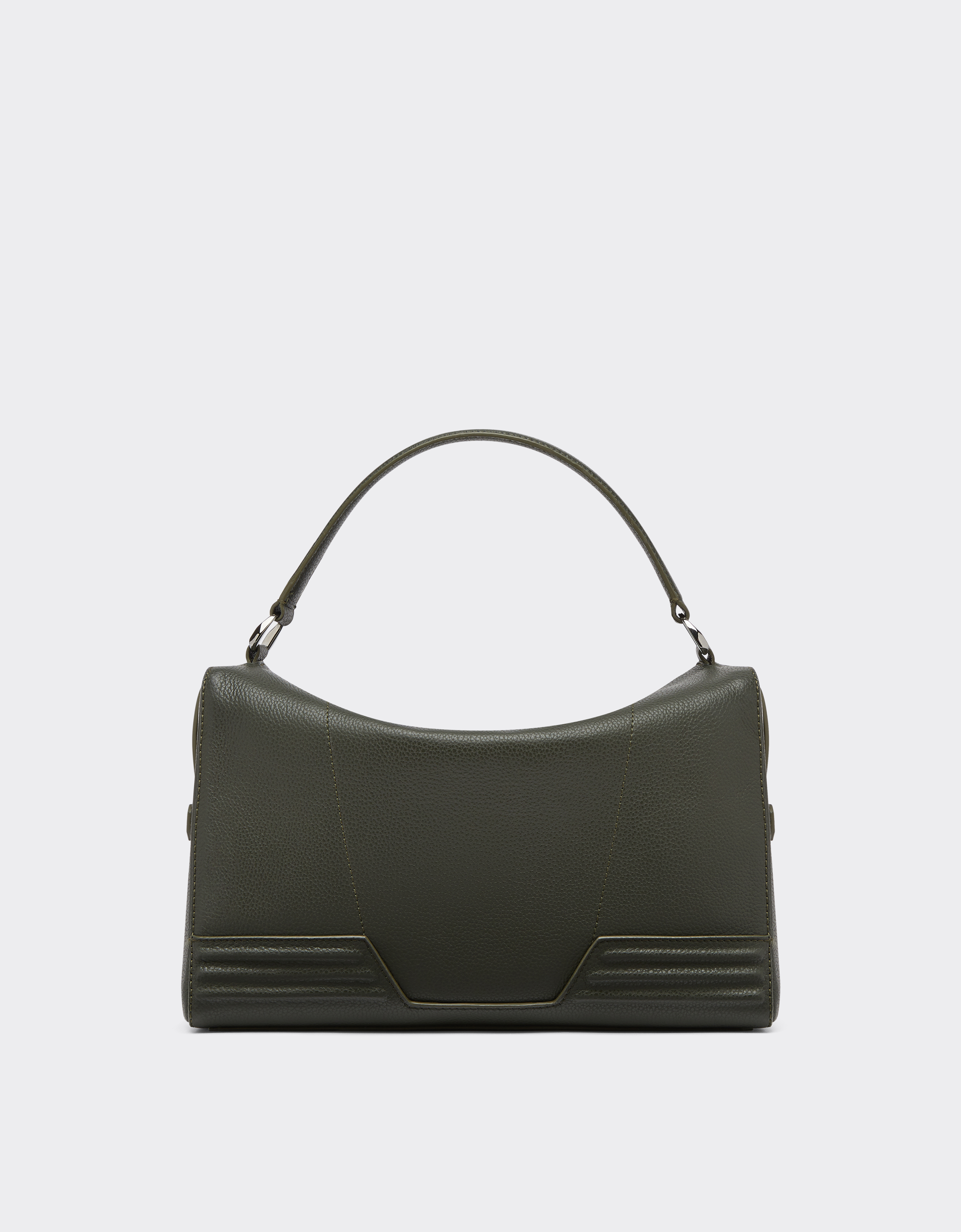 Ferrari Gt Soft Hammered Leather Mini Shoulder Bag In Army