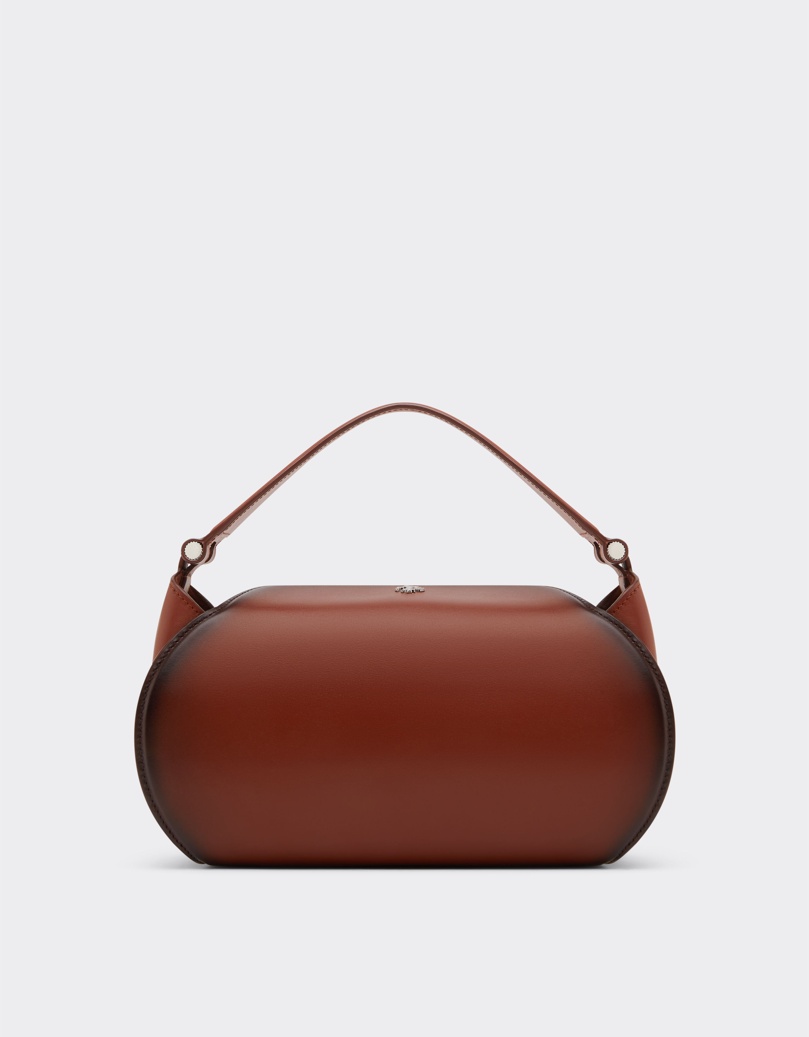 Ferrari La  Dino Top Handle Bag In Gradient Leather In Brown