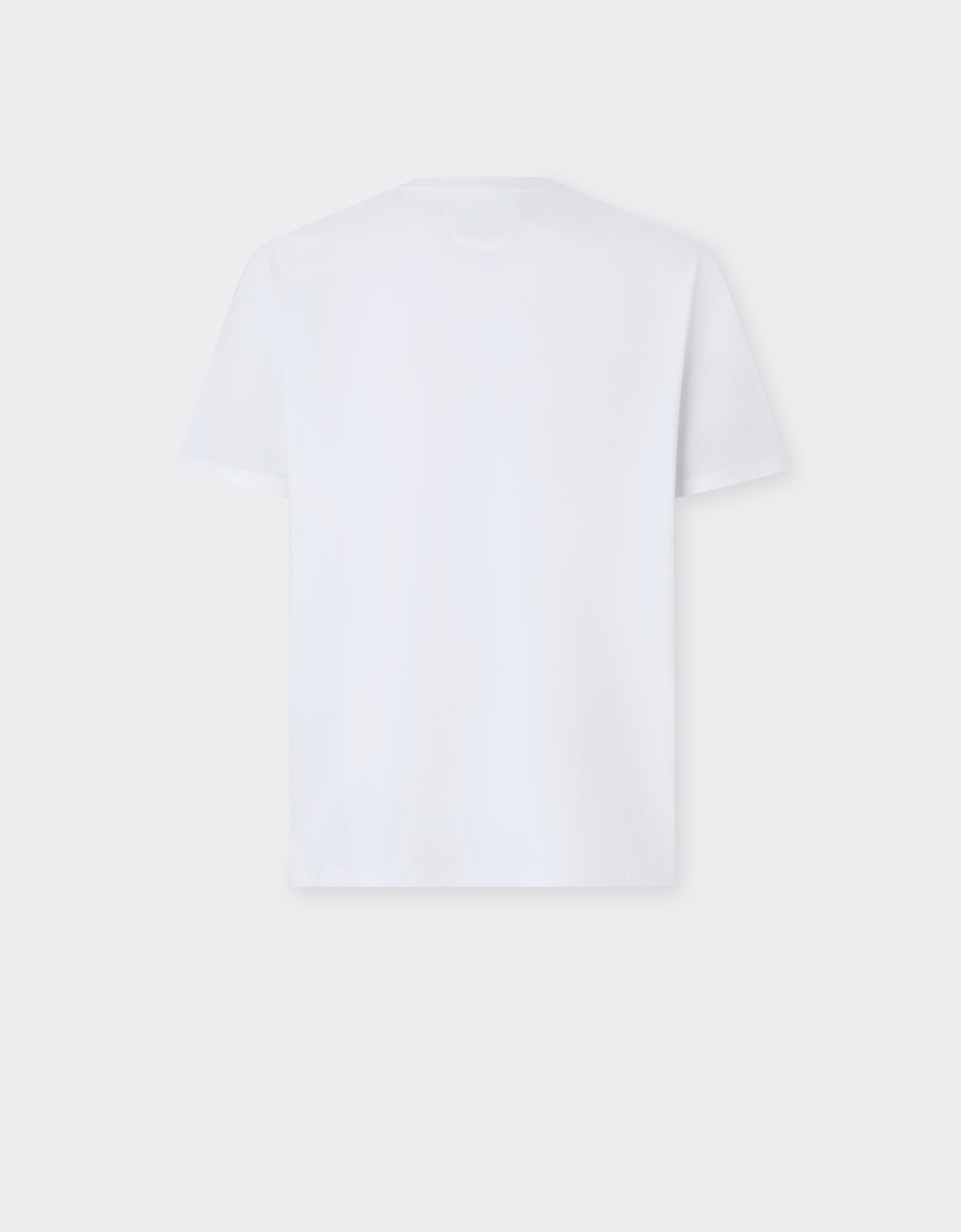 Ferrari Cotton T-shirt With  Logo In White