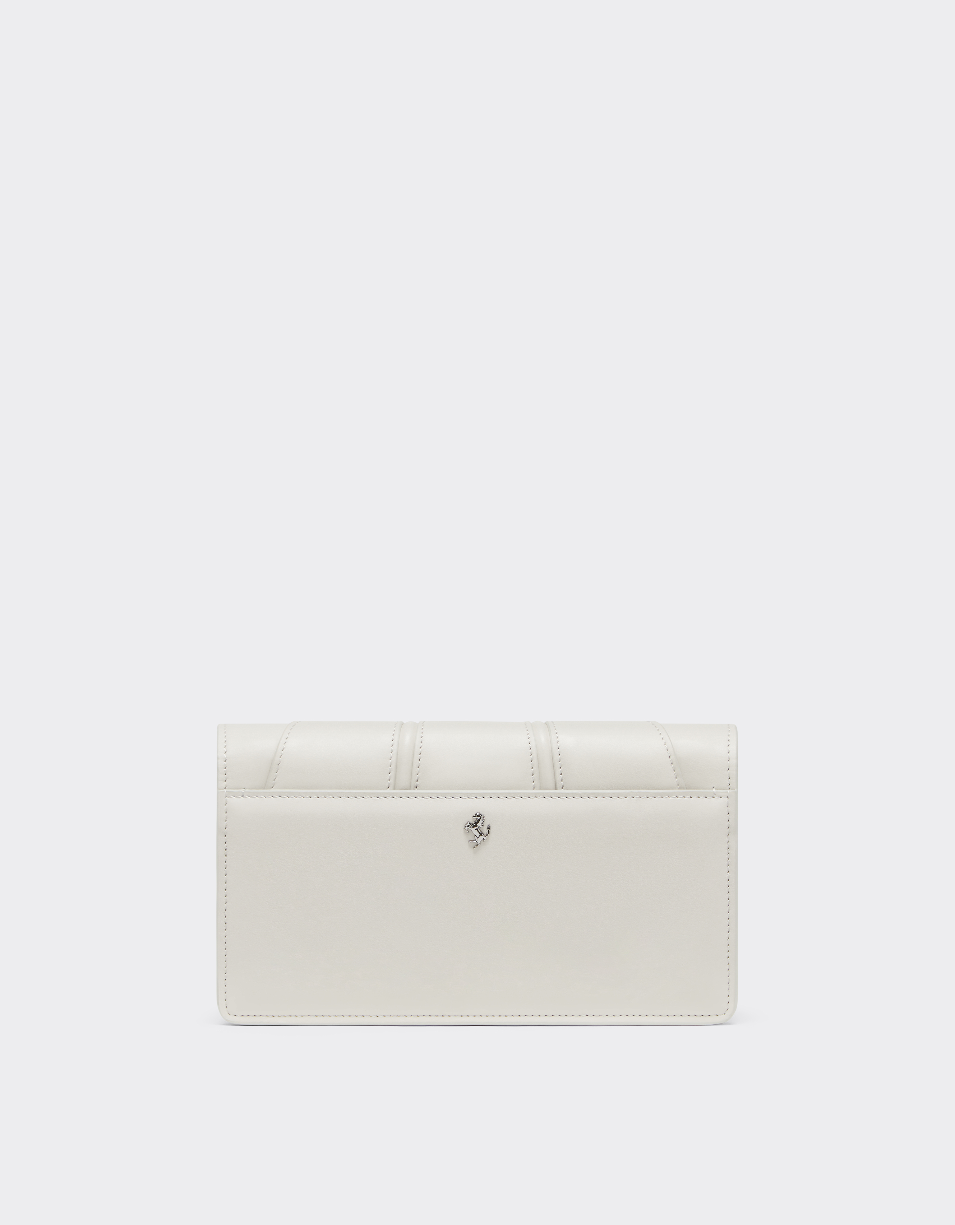Ferrari Gt Wallet On Chain In Smooth Leather In Ecru