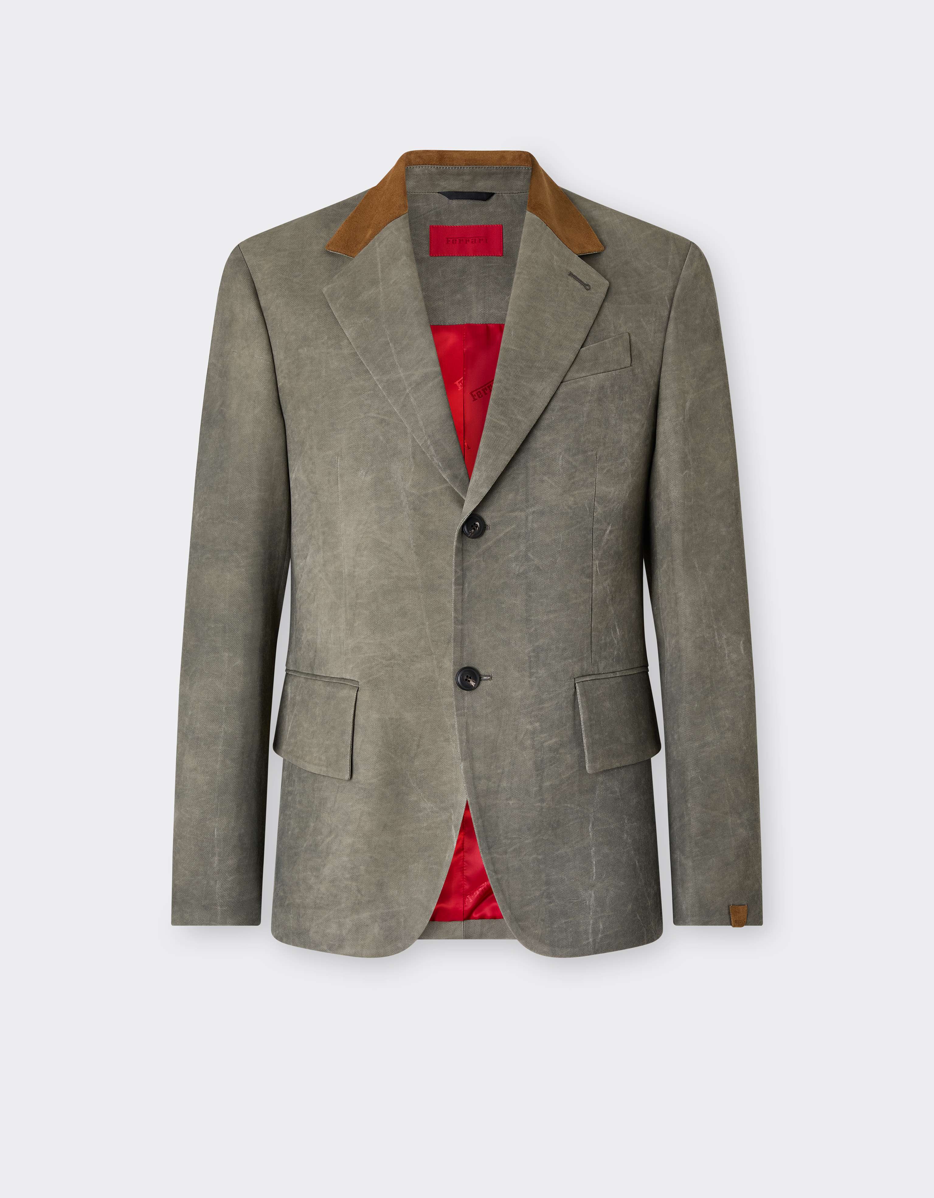 Ferrari Cady Blazer With Washed Effect In Green