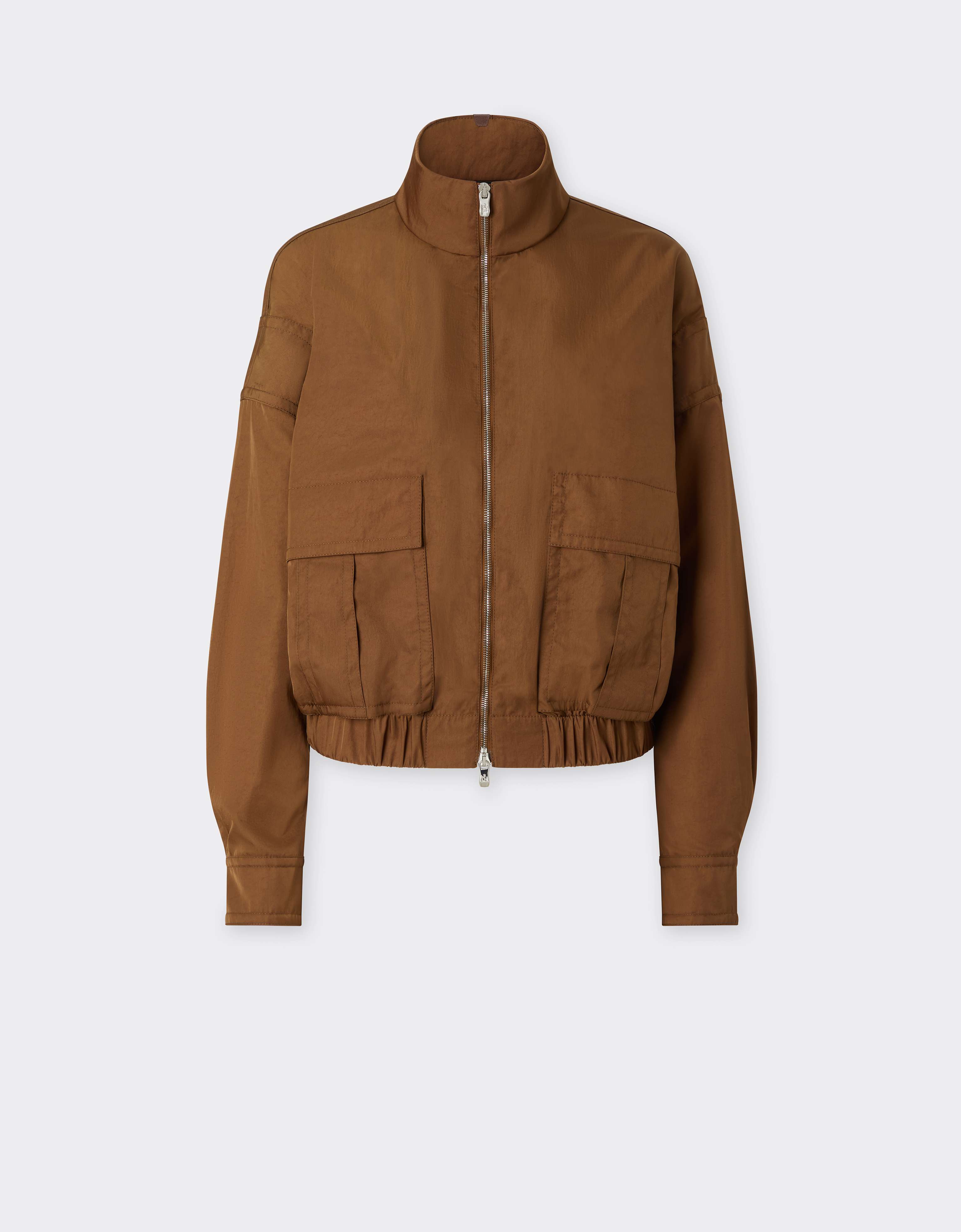 Ferrari Recycled Technical Gabardine Blouson In Brown