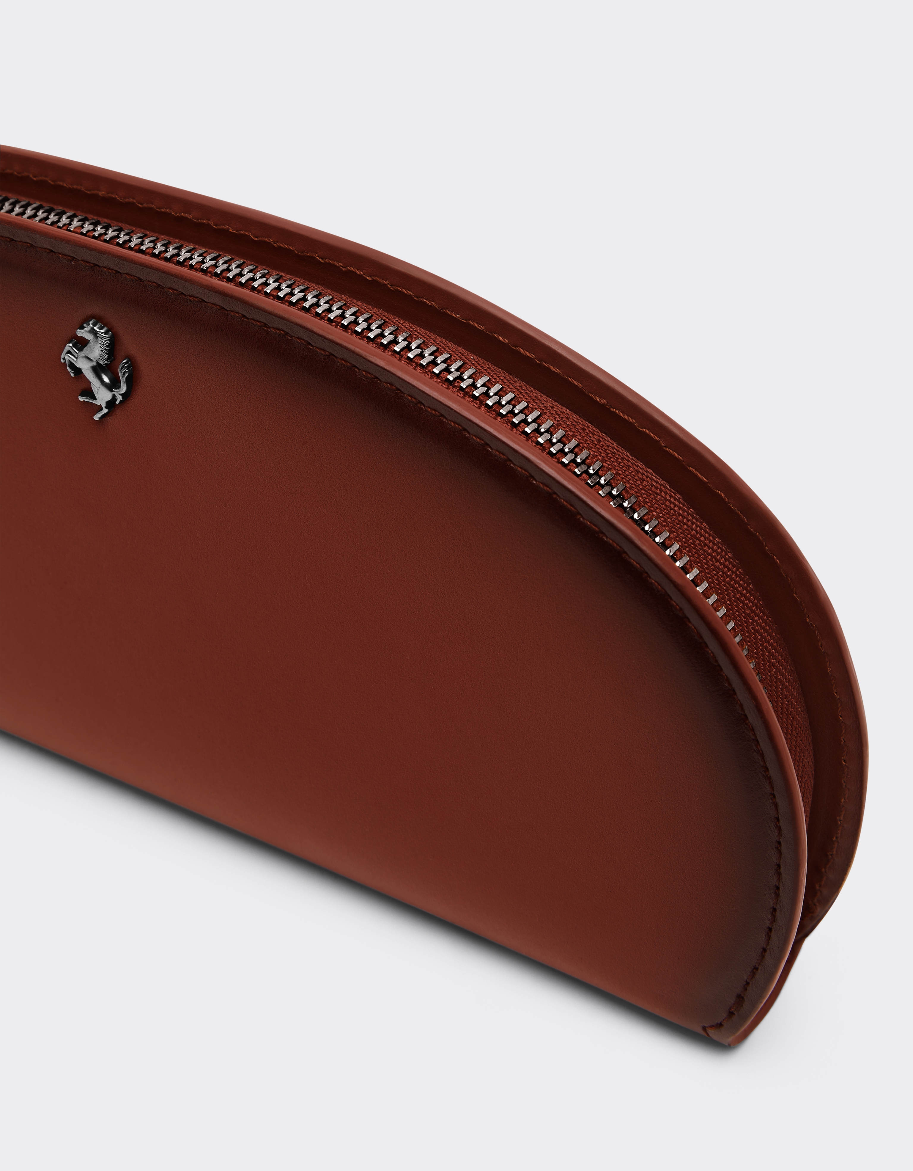 Ferrari La  Dino Pouch In Gradient Leather In Brown