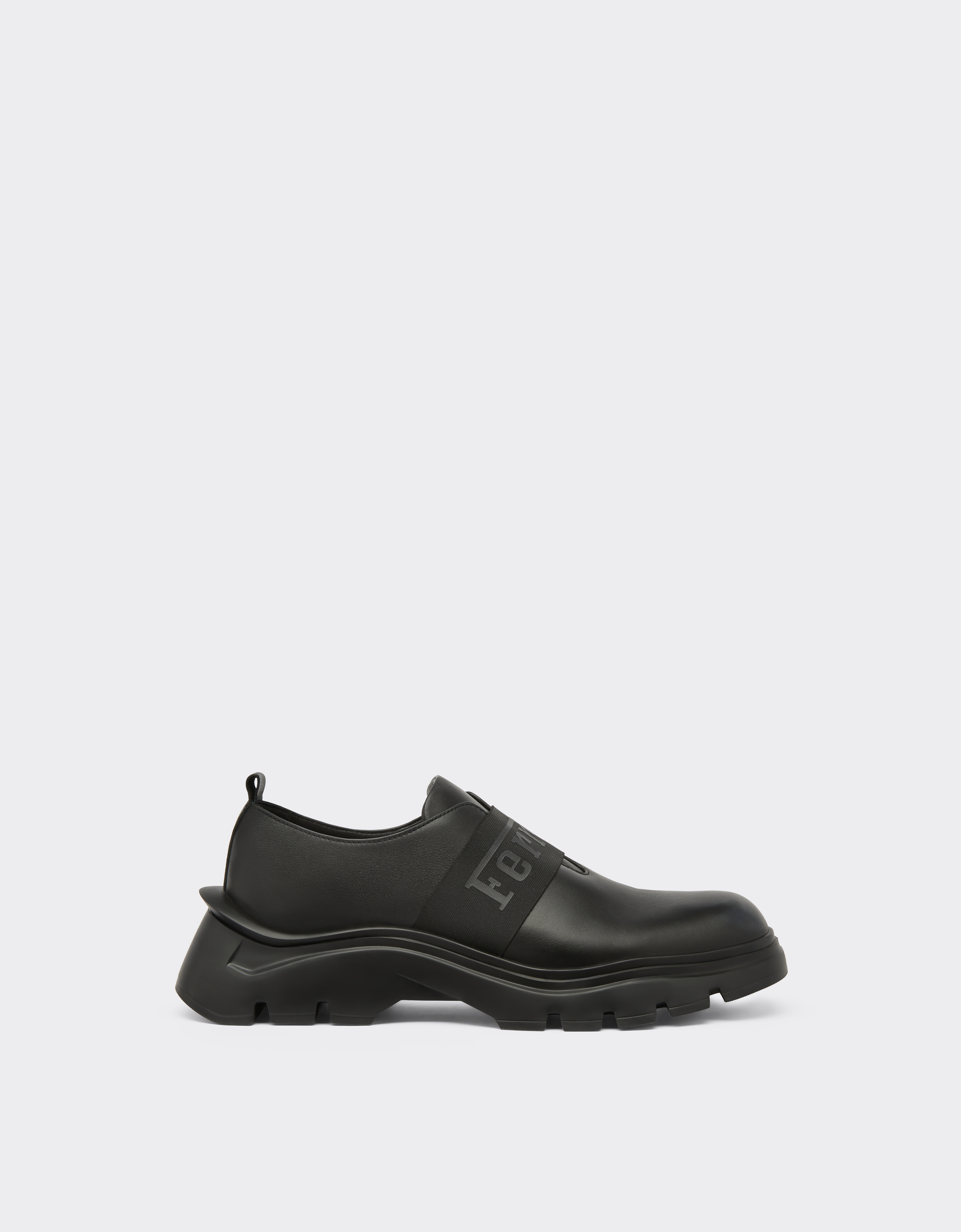 Shop Ferrari Leather Trainers With  Rubber Tape In Black