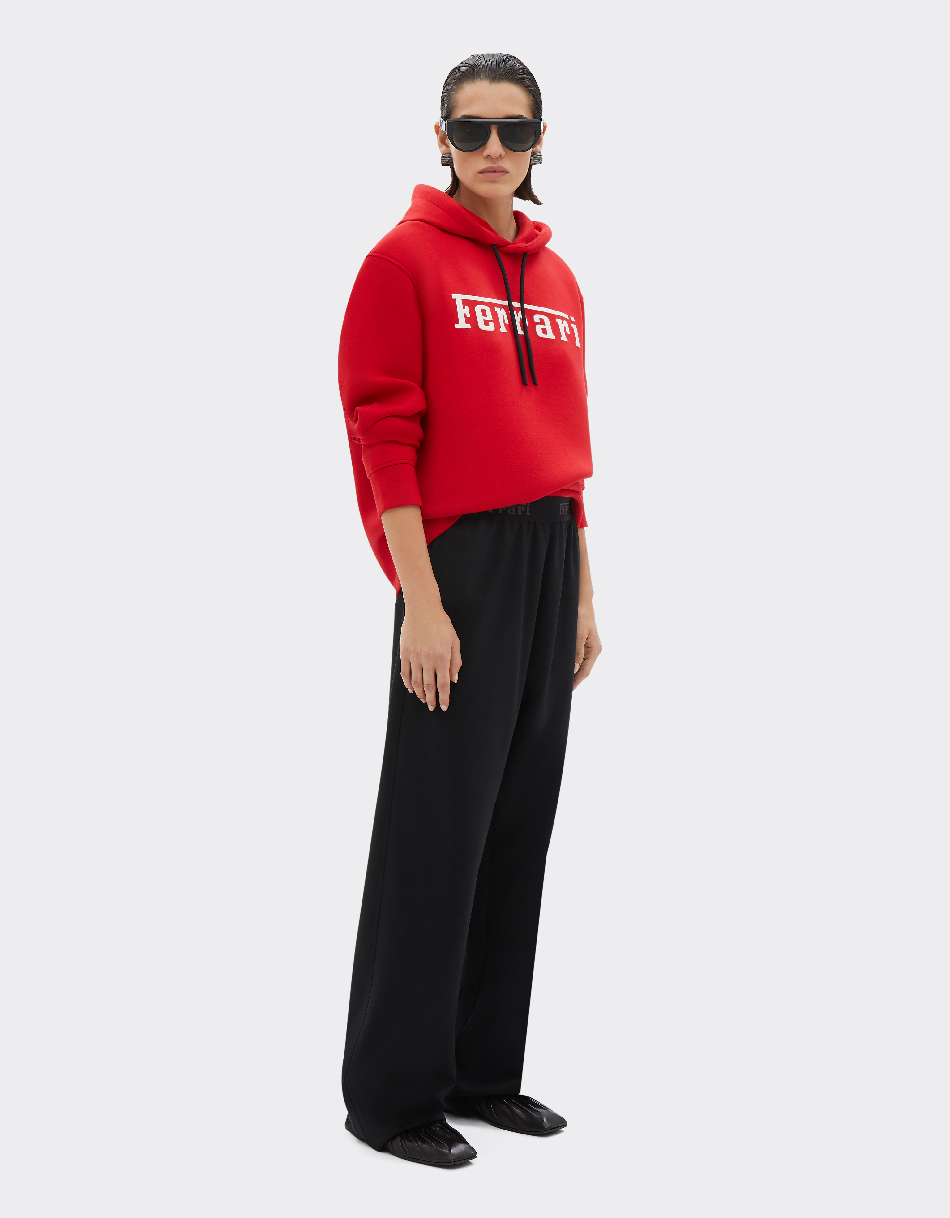 Ferrari Scuba Sweatshirt With Logo In Rosso Corsa