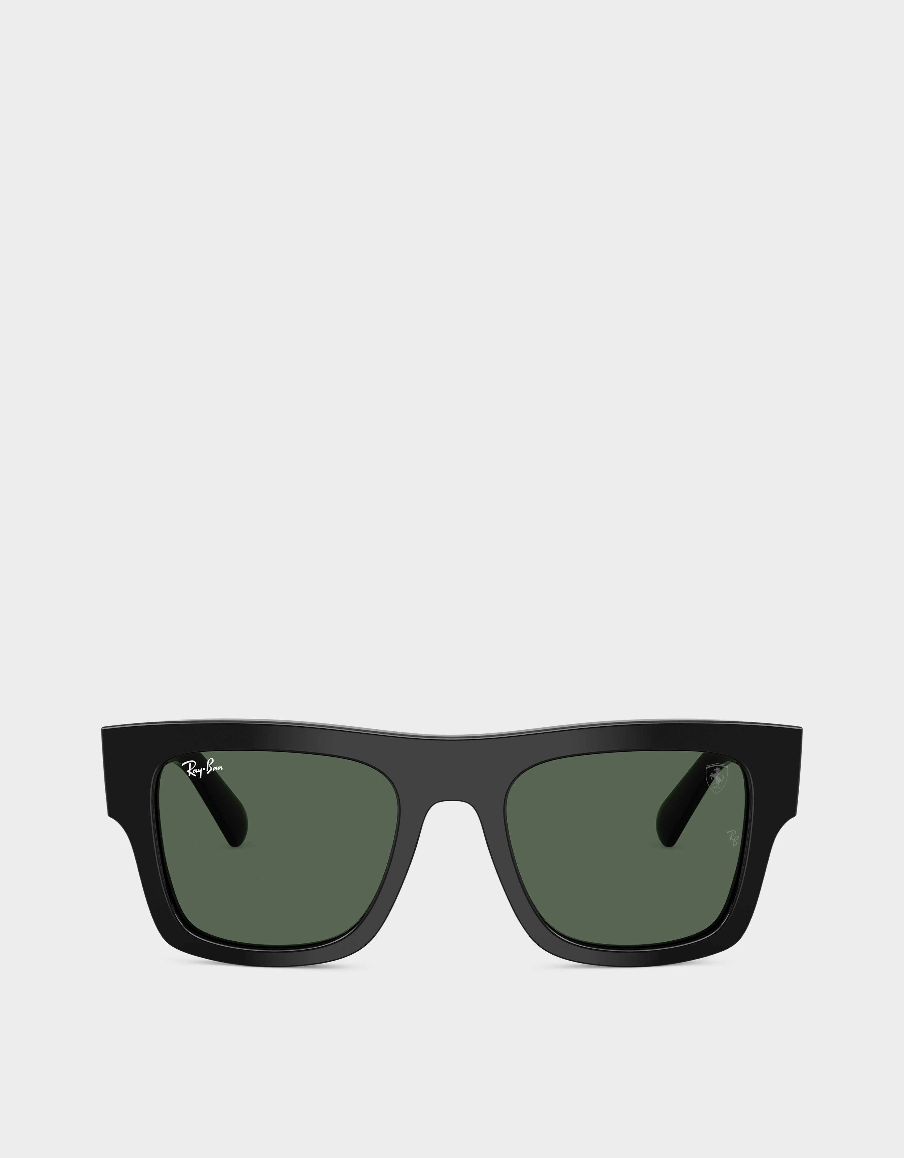 Ferrari Unisex Black Ray-Ban For Scuderia Rb2217m In Acetate With Dark Green Lenses - Sunglasses Os