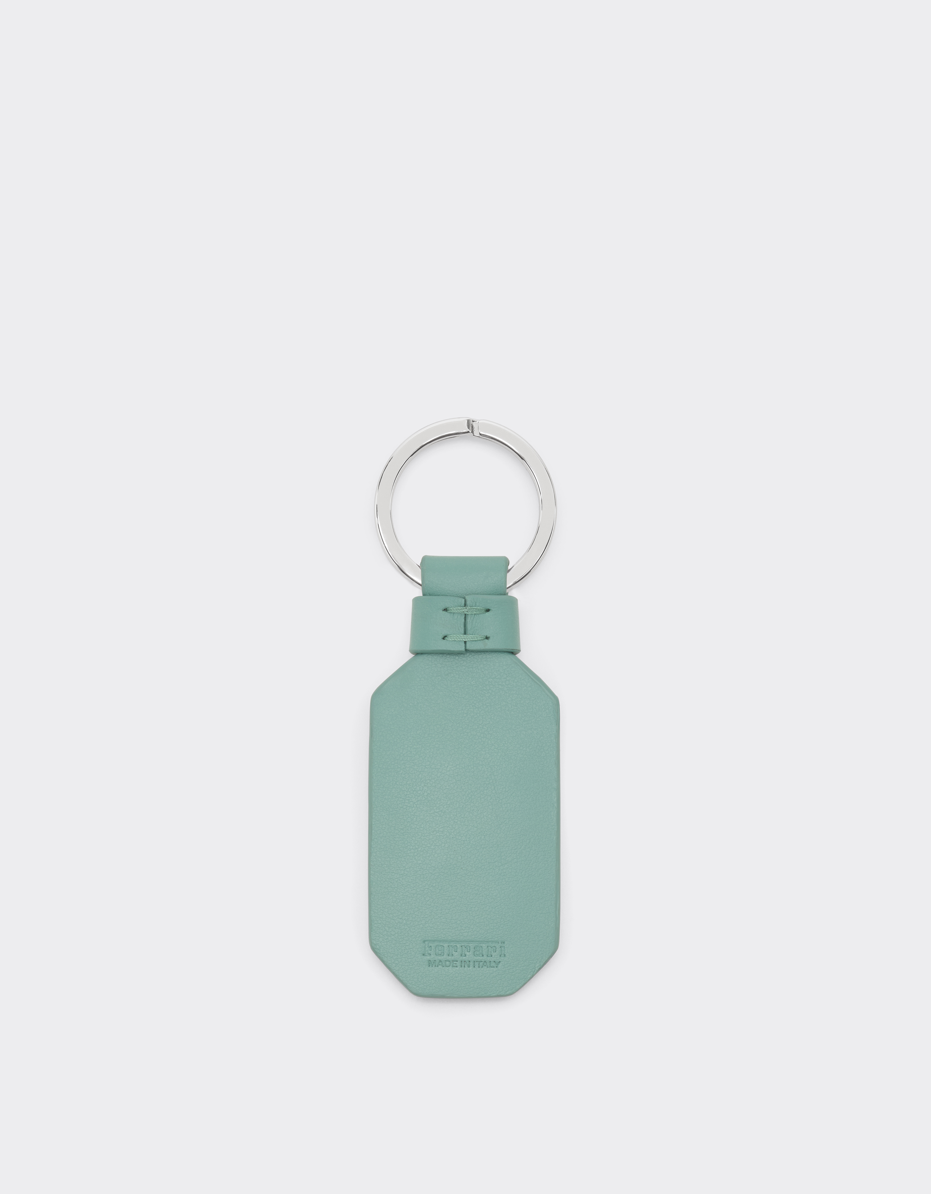  Ferrari Schlüsselanhänger Aus Leder Mit Springendem Pferdchen - Male Schlüsselanhänger Granite Green Os 