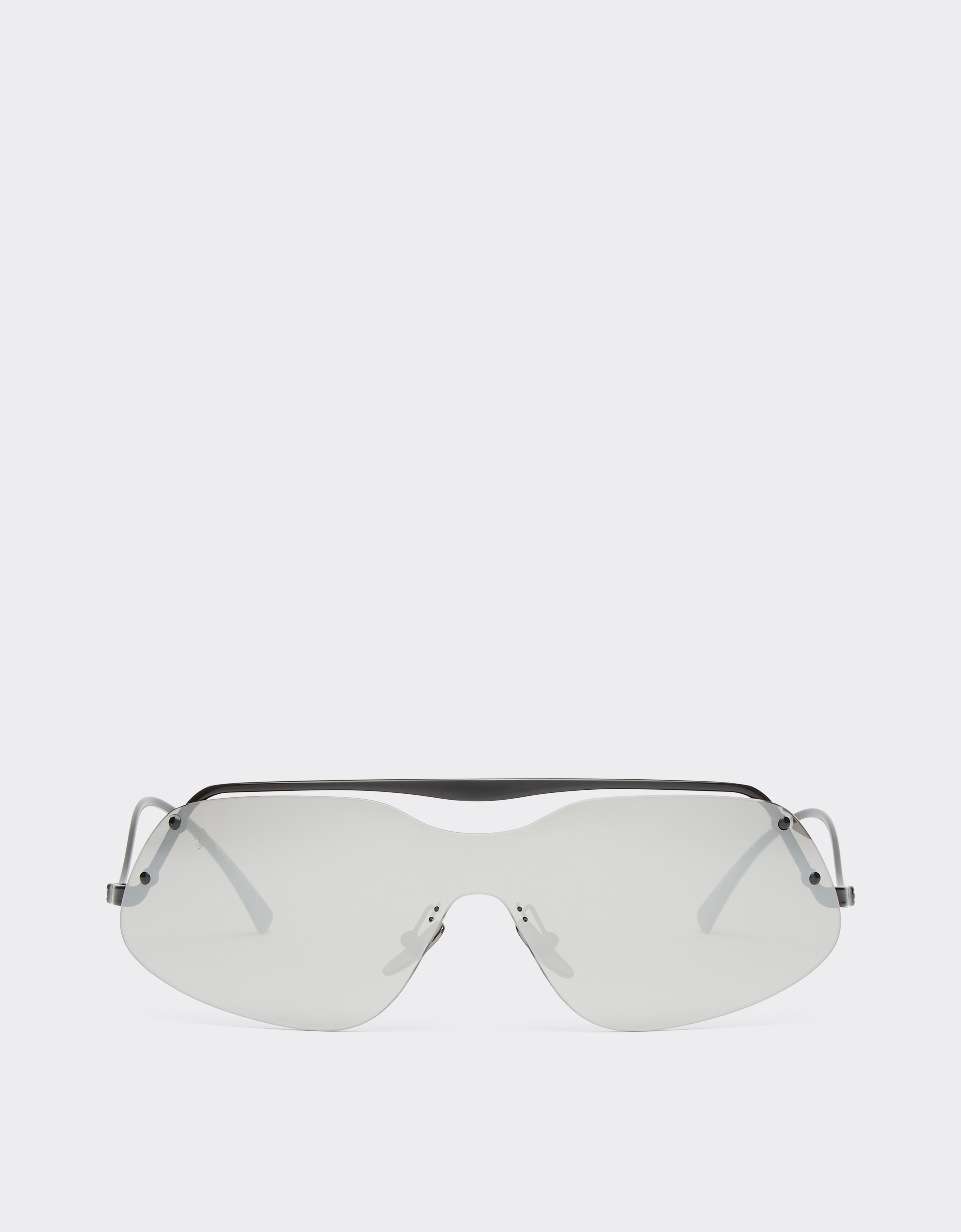 Ferrari sunglasses in black metal with mirror lenses in Black | Ferrari®