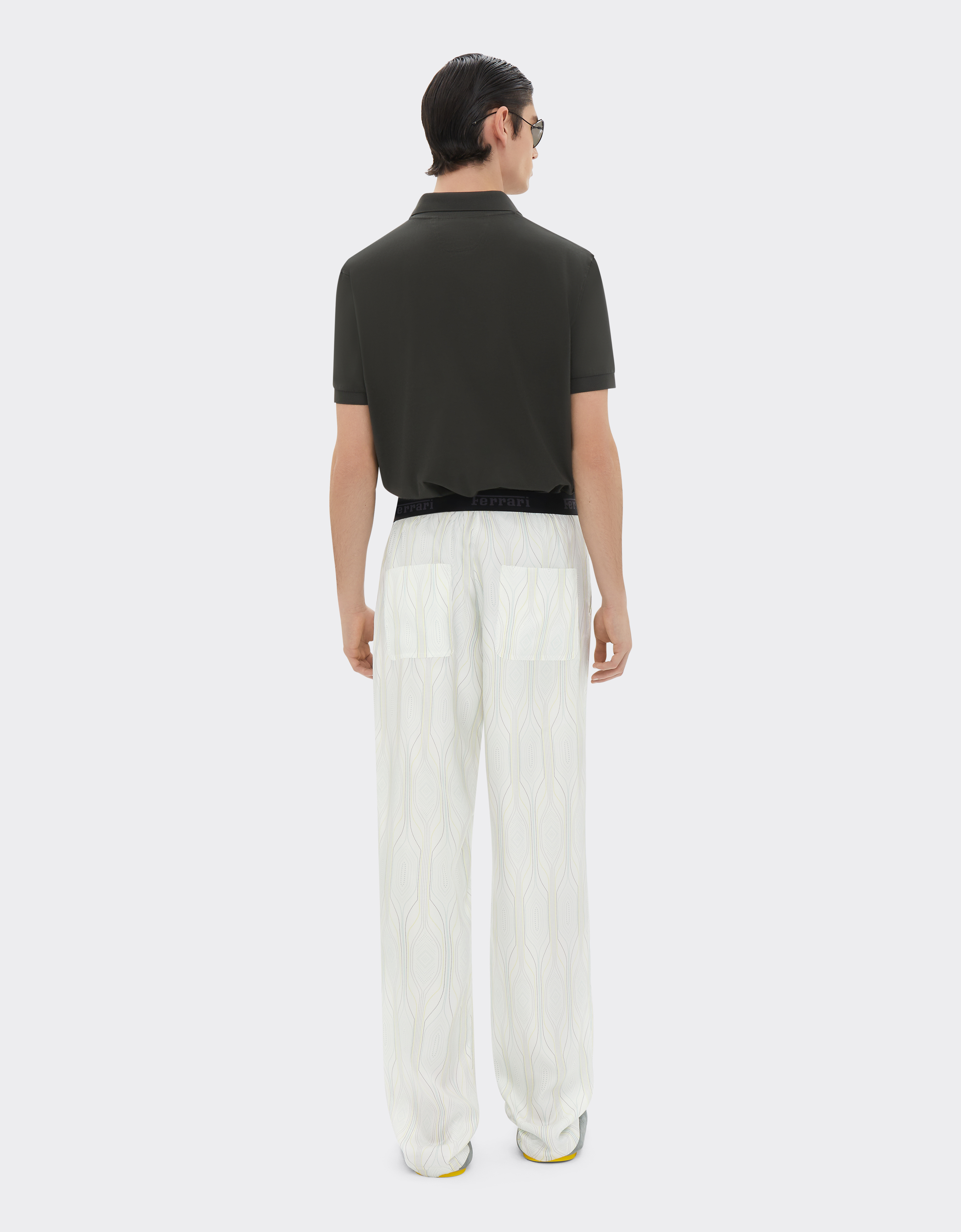 Ferrari Miami Collection Cotton Polo Shirt In Ingrid