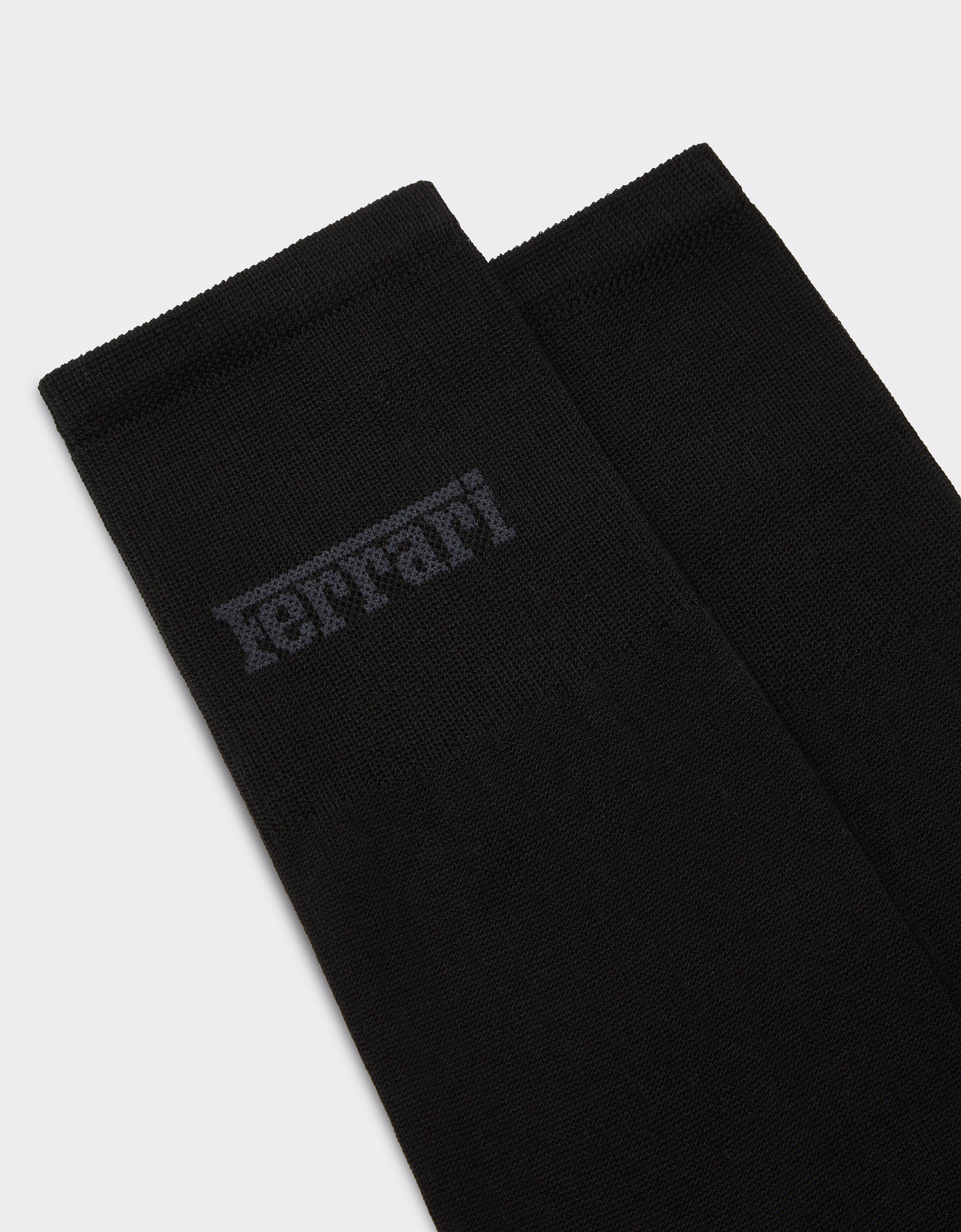  Ferrari Hohe Socken Aus Leinen Mit Ferrari-logo -  Unterwäsche & Socken Schwarz L 