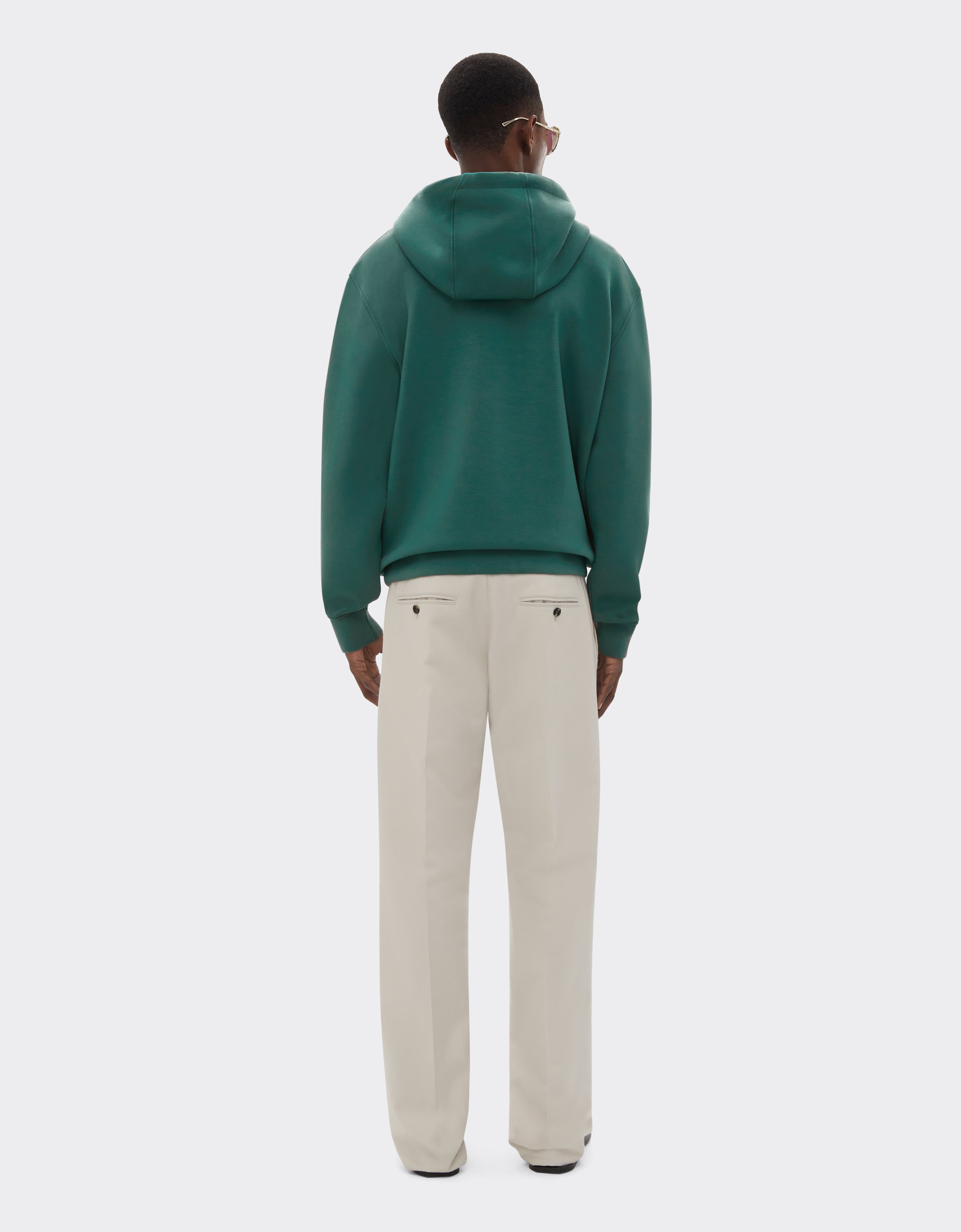 Ferrari Scuba Knit Sweatshirt With Contrast Logo In Ficus Green