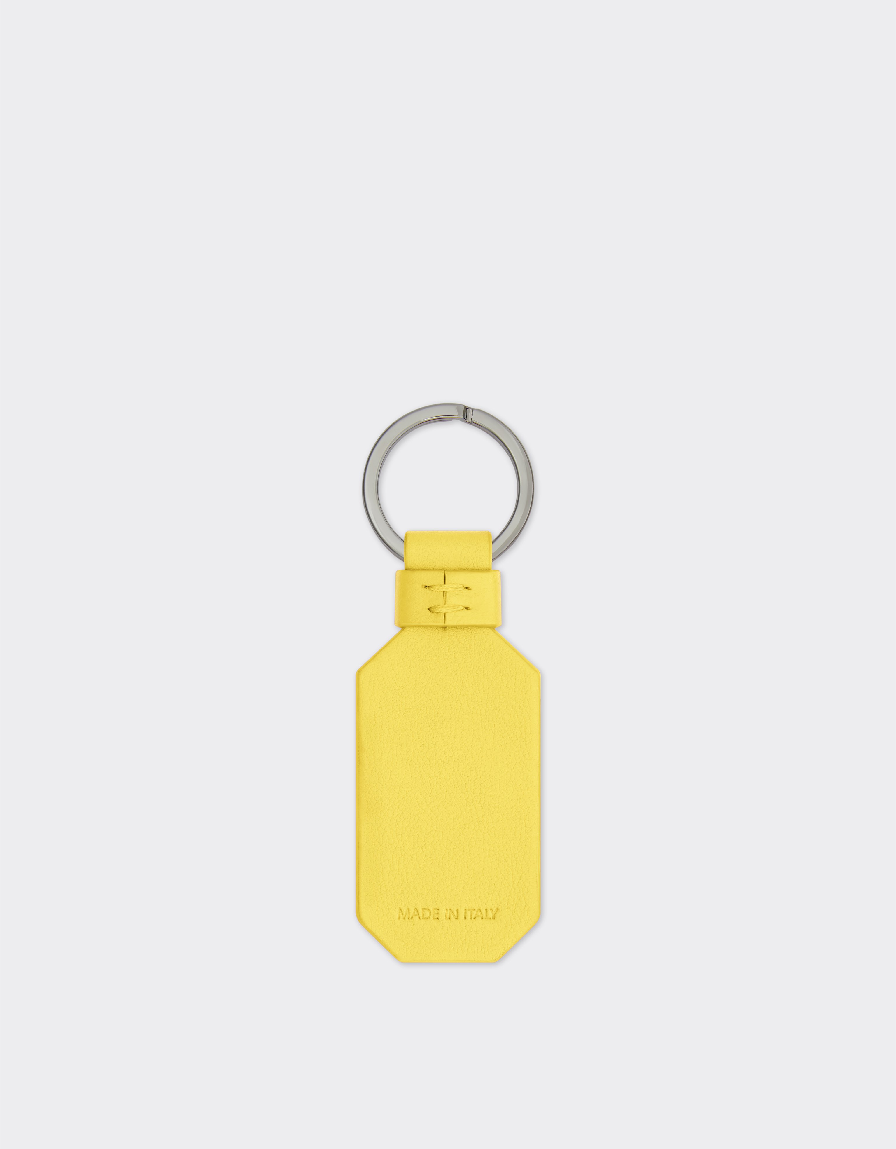  Ferrari Leather Keyring With Prancing Horse -  Keychains Giallo Modena Os 