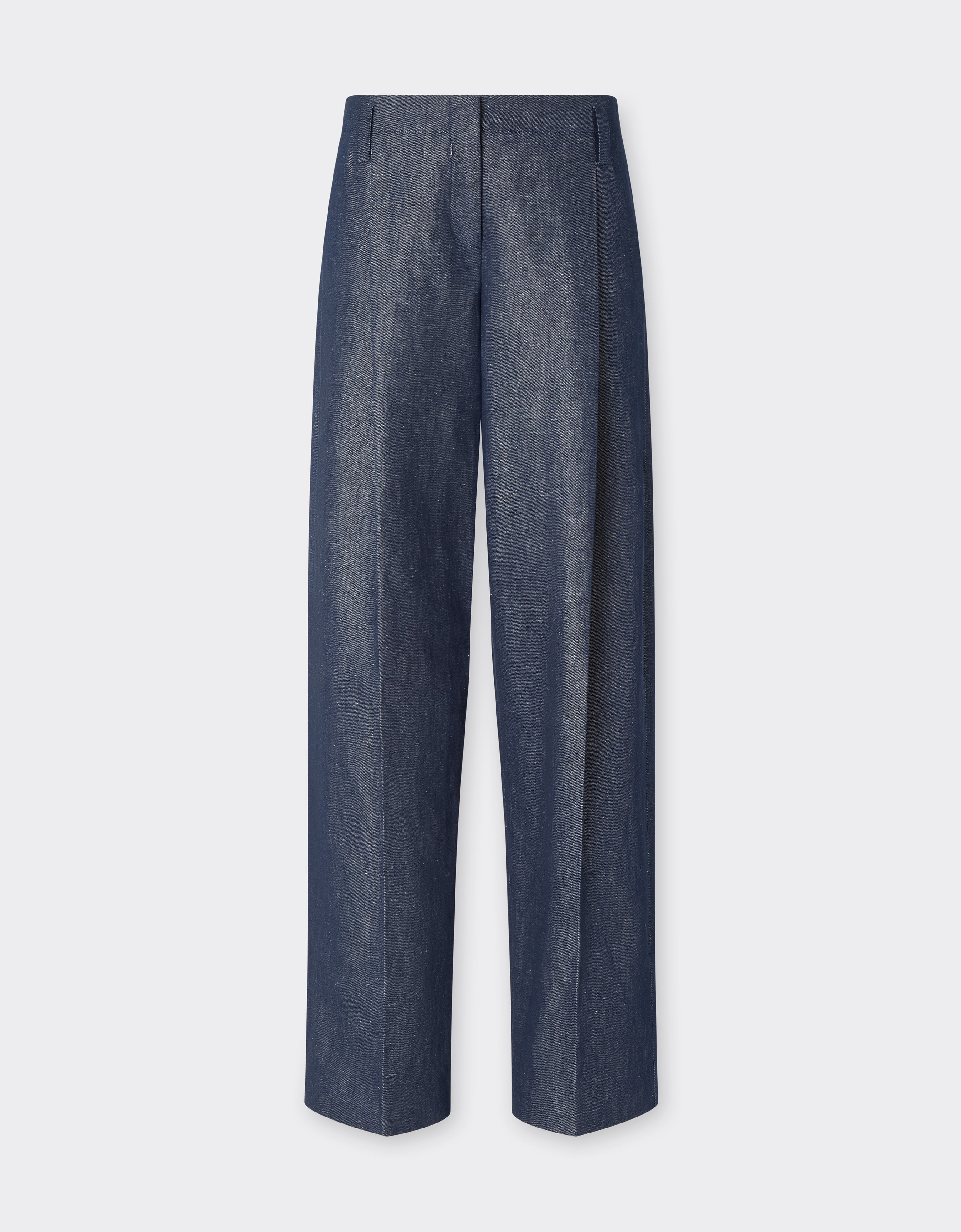 Ferrari Trousers In Denim Effect Tricotine