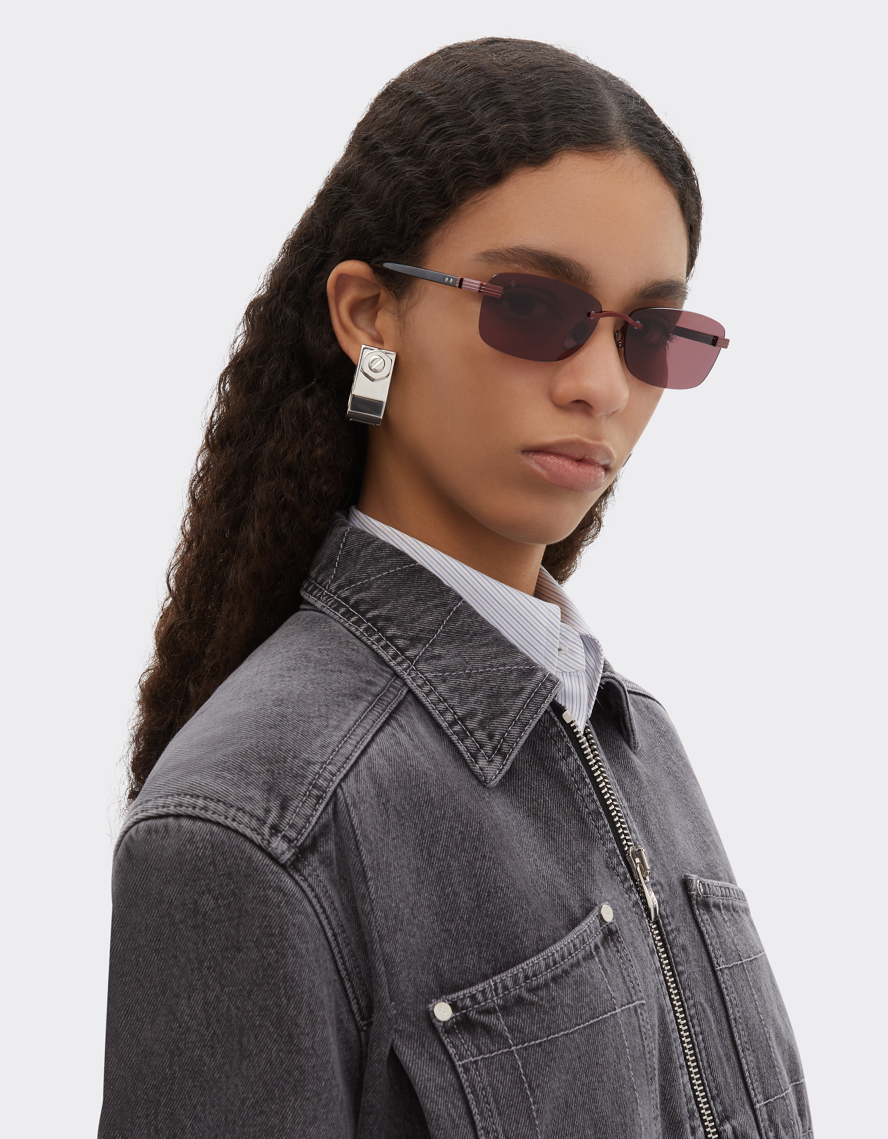  Ferrari Sonnenbrille Aus  Glänzendem Rotem Titan  Und Acetat Mit Exklusiven Burgunderroten Ferrari Contrast Pro™-gläsern -  Sonnenbrillen Rosso Scuro Os 