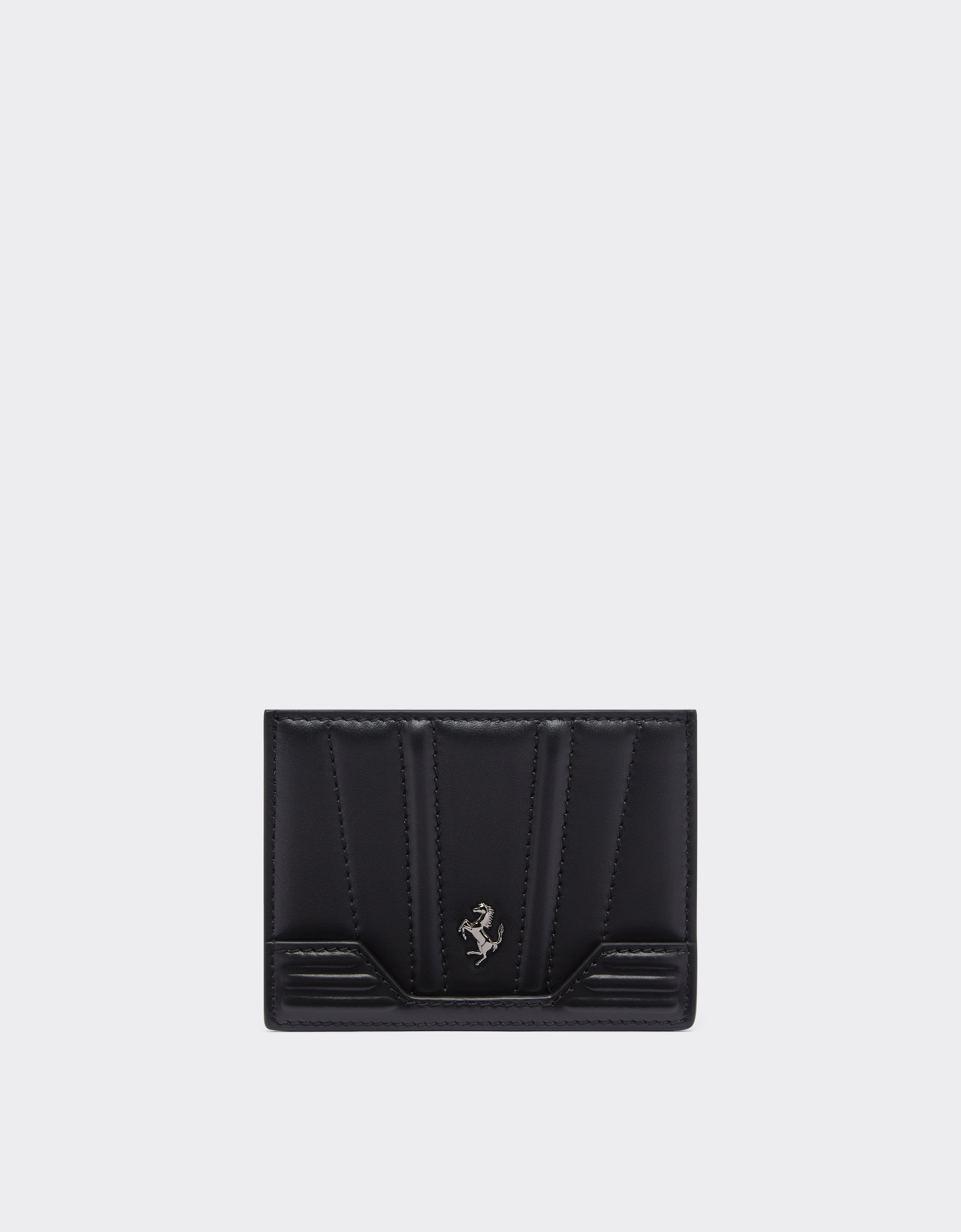 Shop Ferrari Leather Card Holder In Black