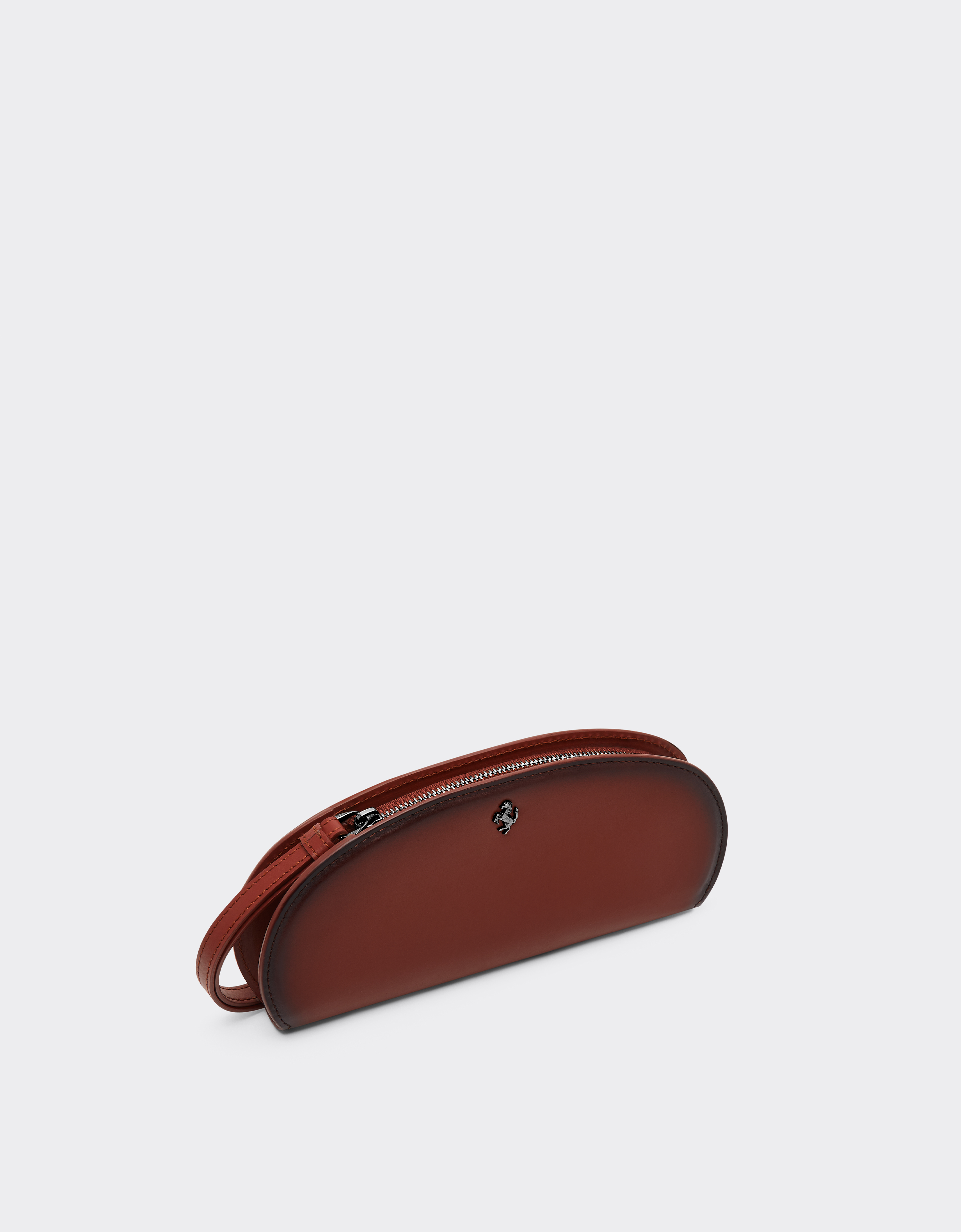 Ferrari La Dino Pouch In Gradient Leather In Brown
