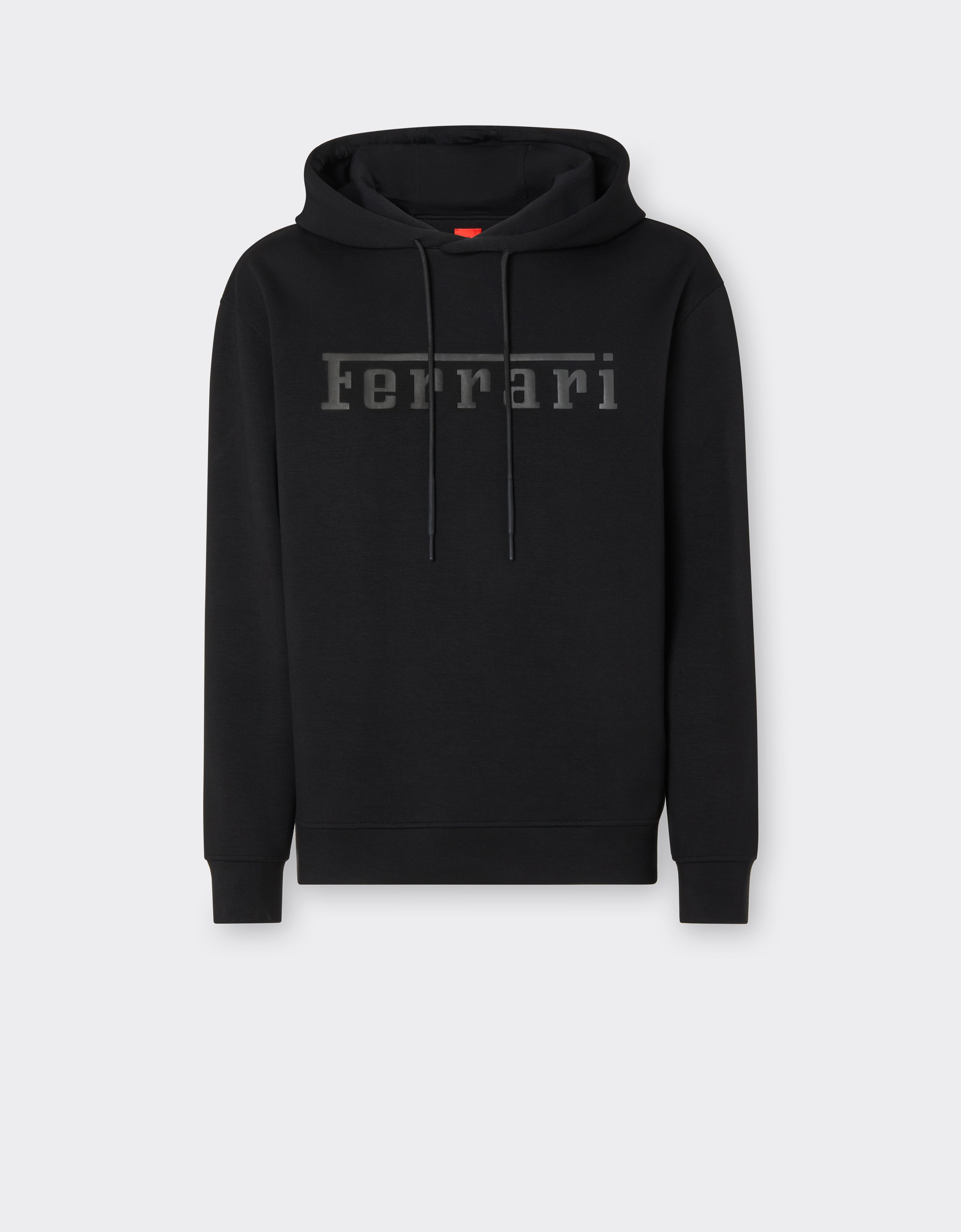 Ferrari Scuba Knit Sweatshirt With Contrast Logo In Black