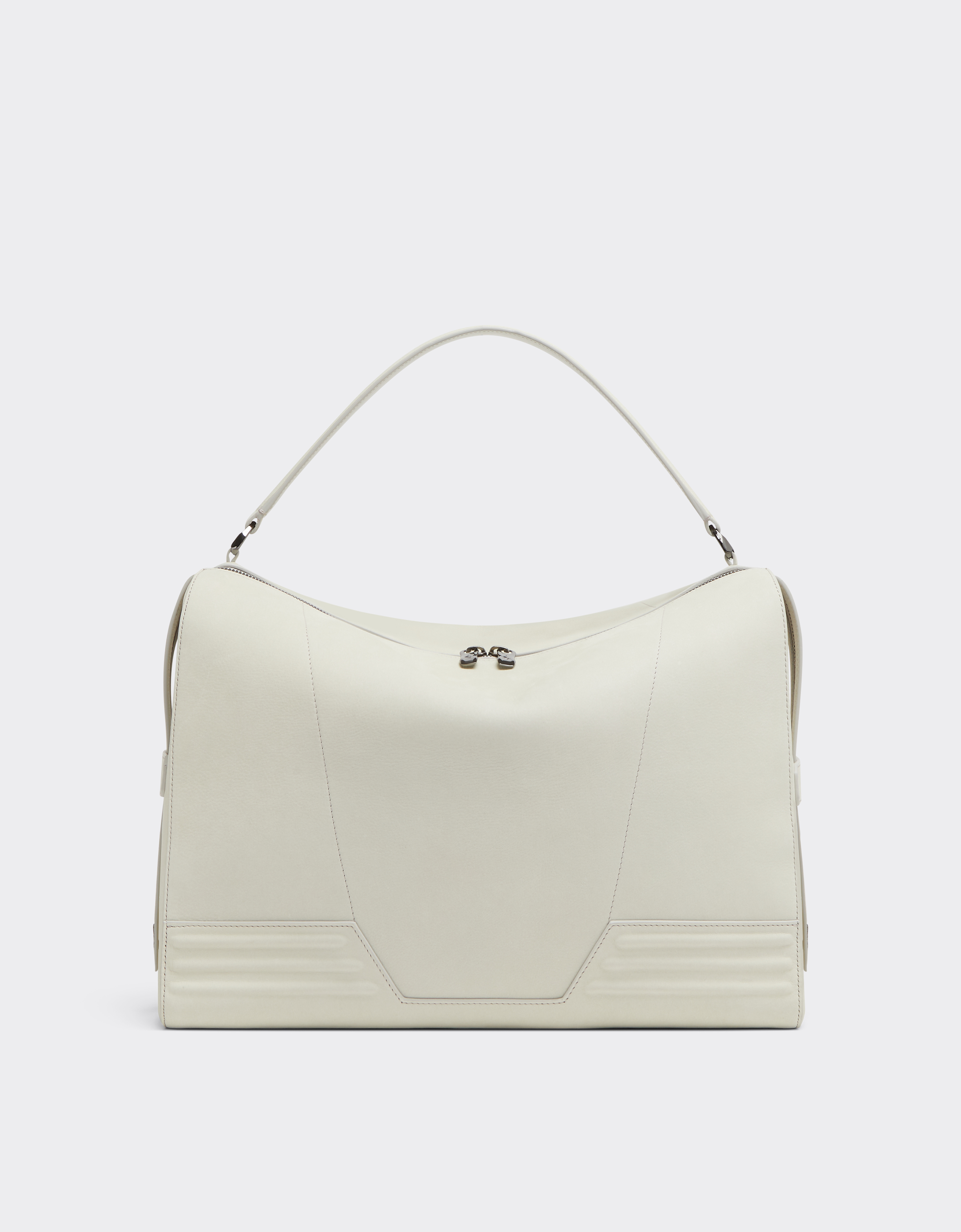 Ferrari Gt Soft Bag In Nubuck Leather In Ecru
