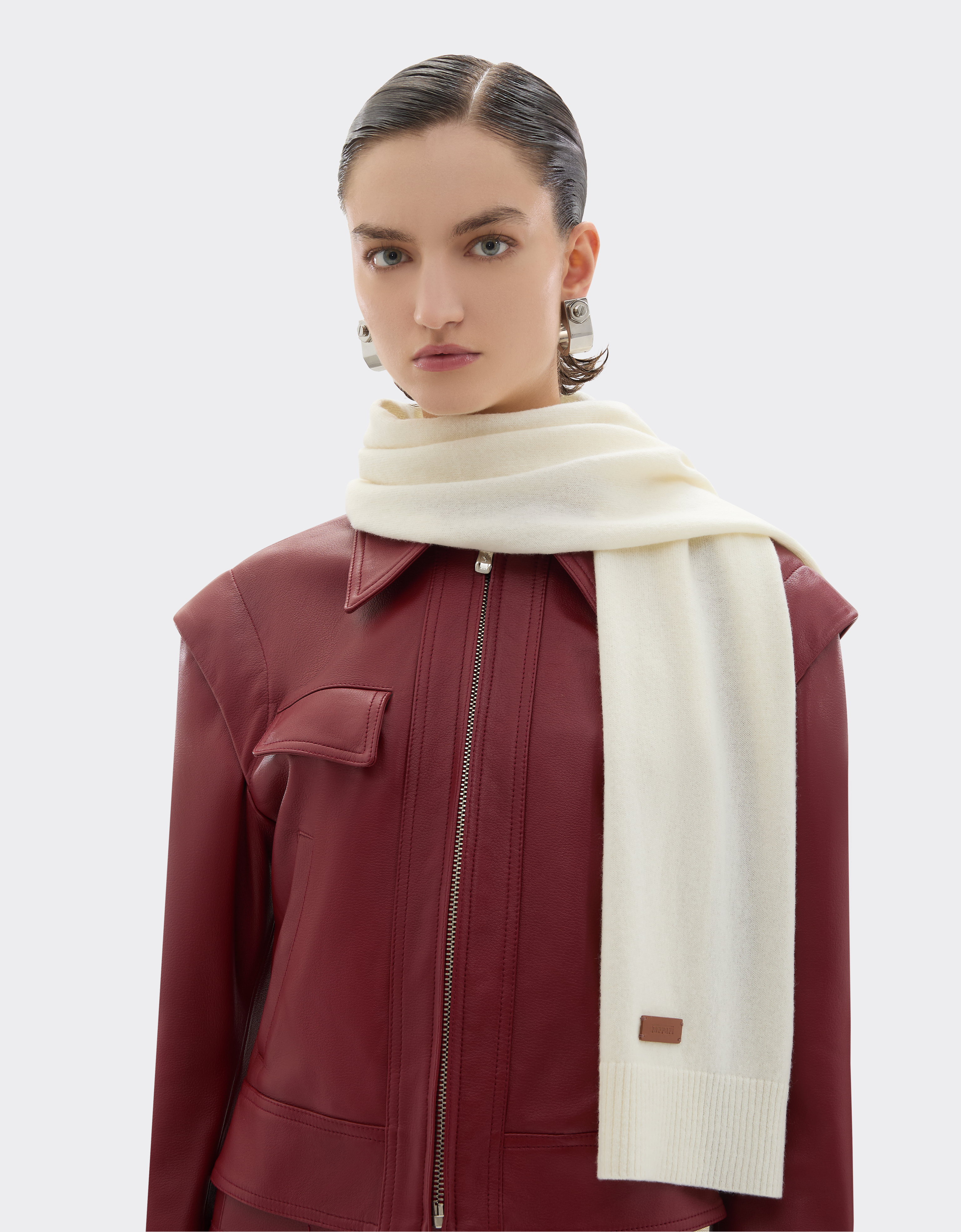 Ferrari Cashmere Scarf In Brown