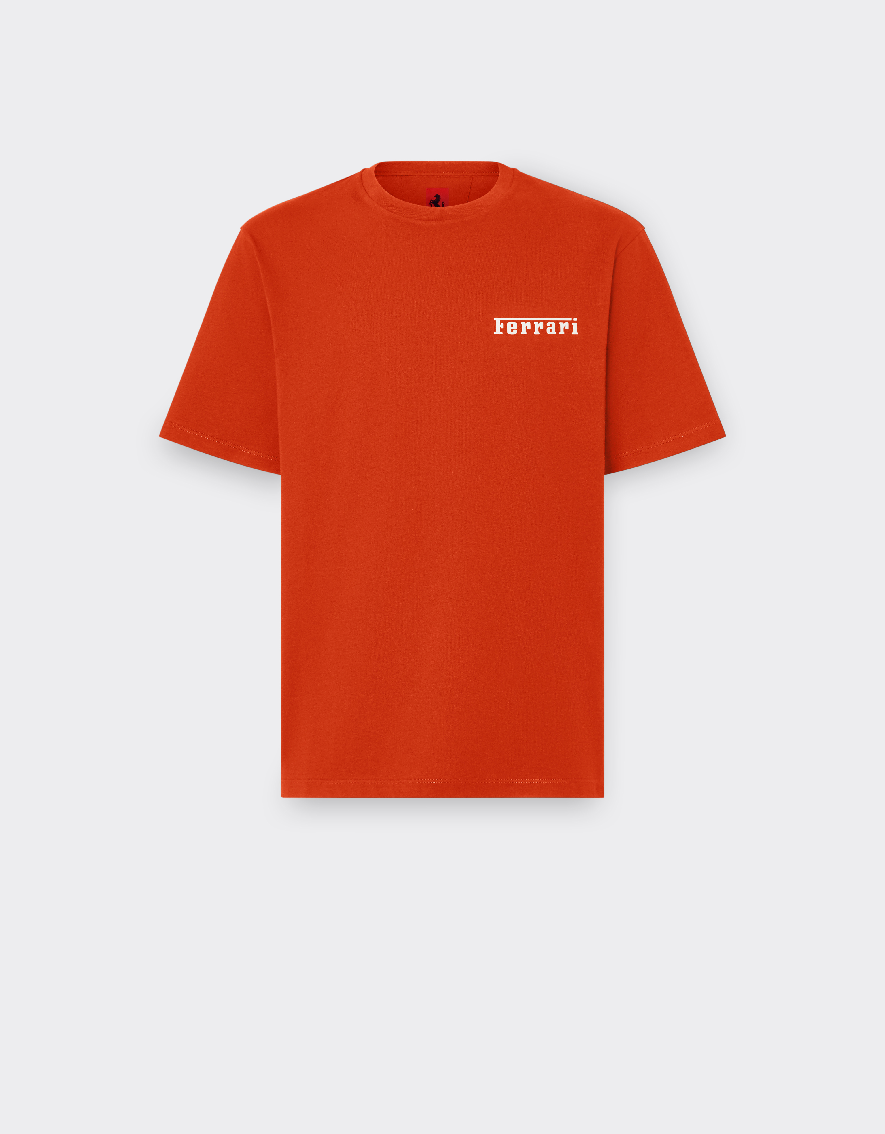 Ferrari Men's Rosso Corsa Cotton T-Shirt With Logo - T-Shirts Xxl