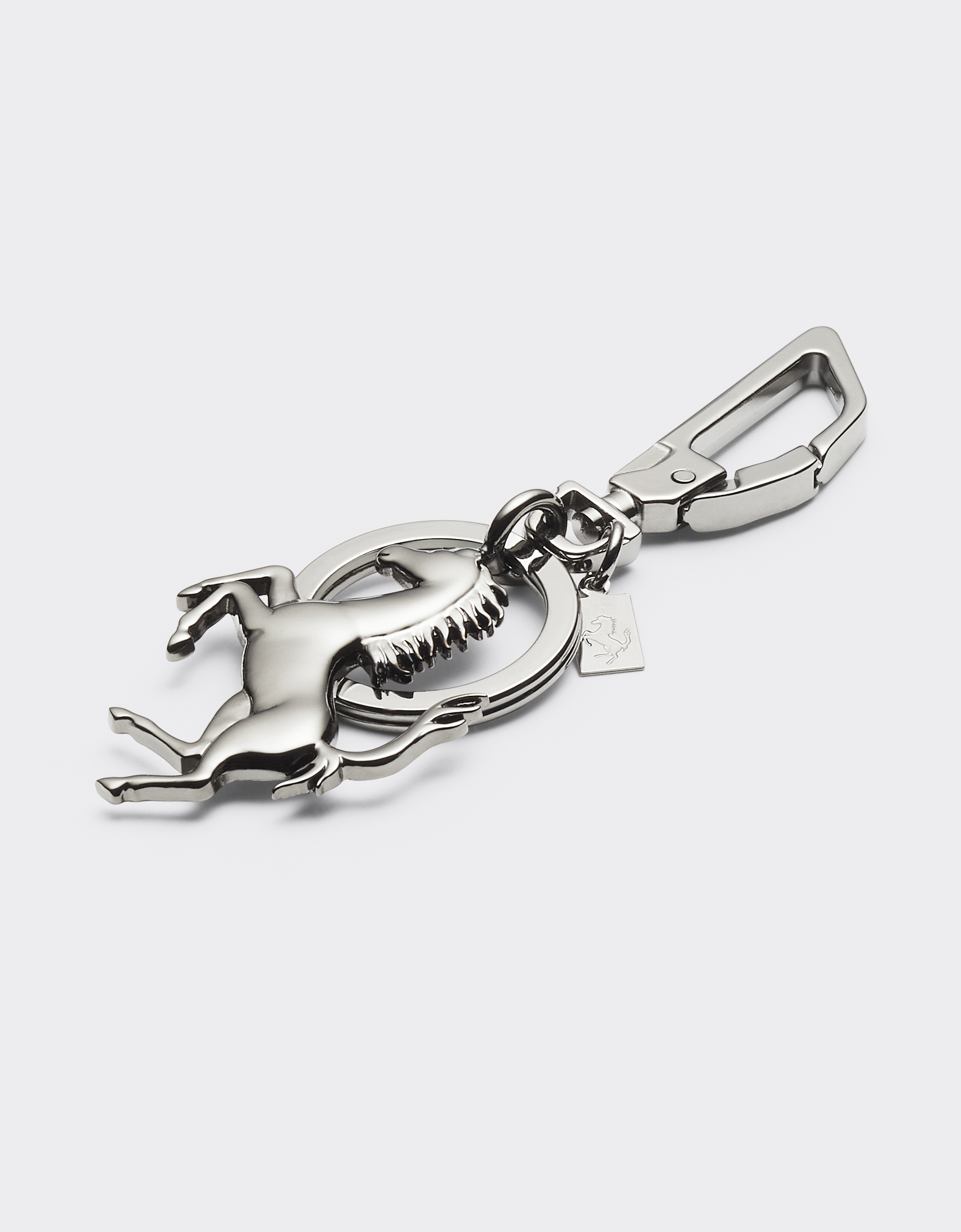 Ferrari Prancing Horse Keychain And Charm In Charcoal