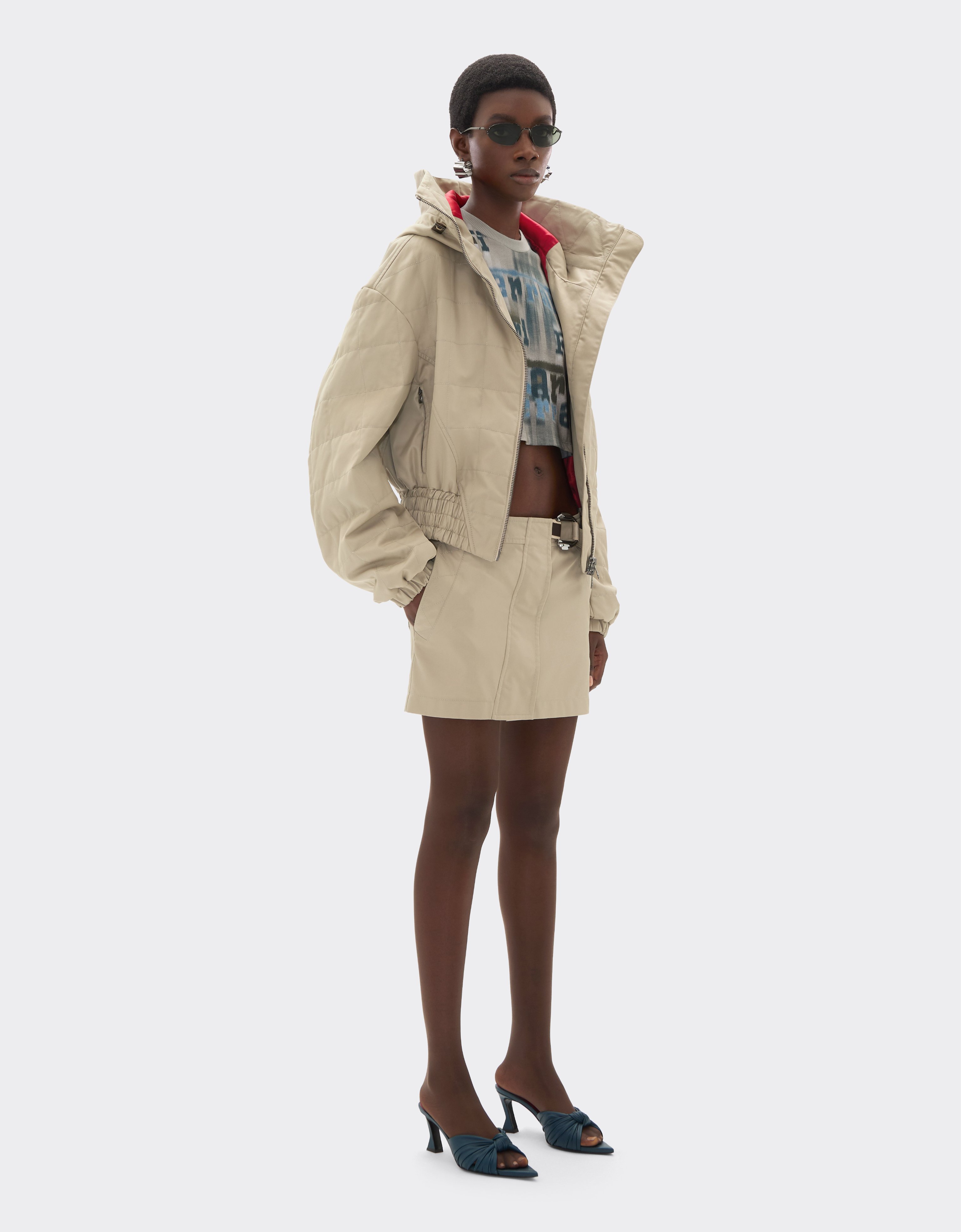 Ferrari Q-cycle® Cotton Twill Bomber Jacket In Gray