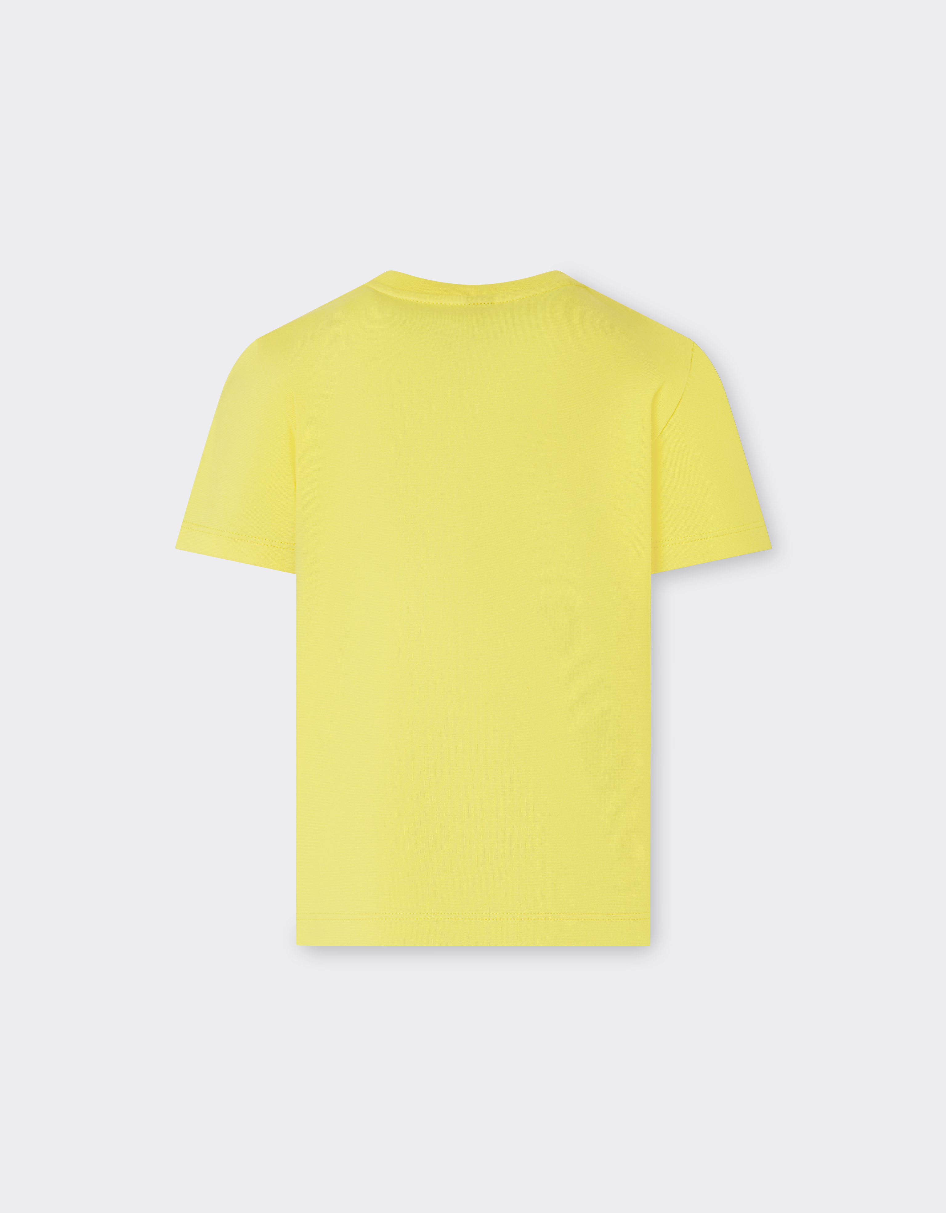  Ferrari Baumwoll-t-shirt Mit Gebürstetem Ferrari-logo -  T-shirts Giallo Modena 4y 