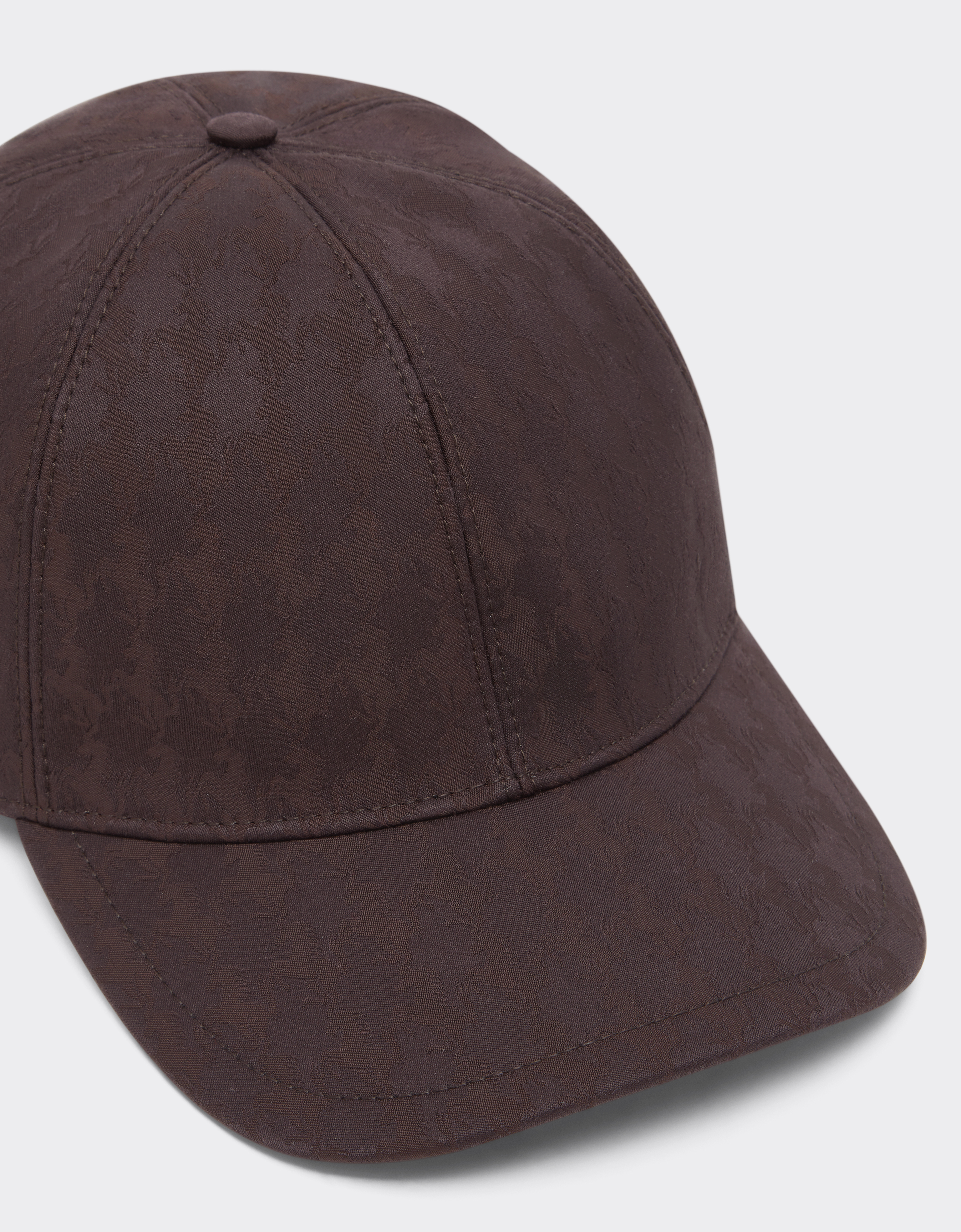 Ferrari Baseball Cap With Monogram Pony Motif In Brown