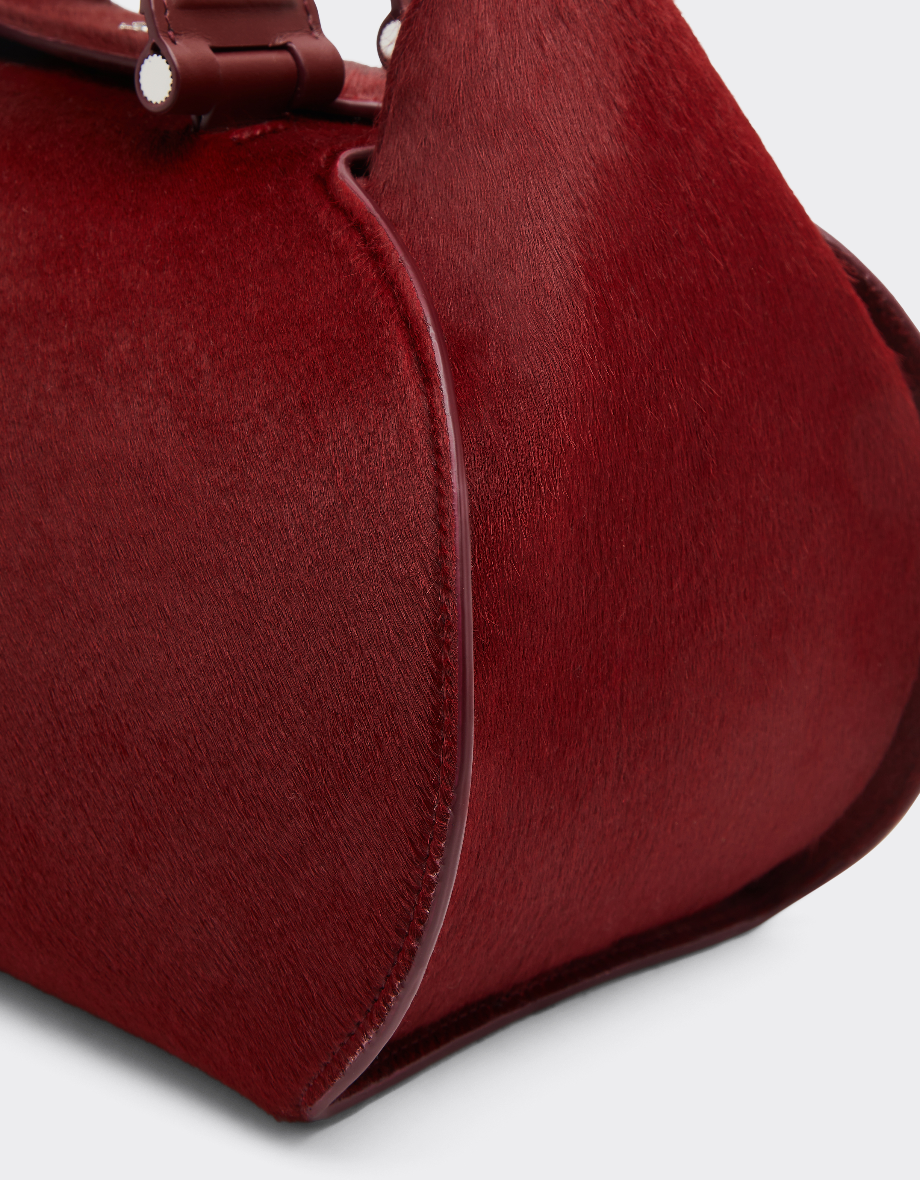 Ferrari La  Dino Bowling Bag In Cowhide In Red