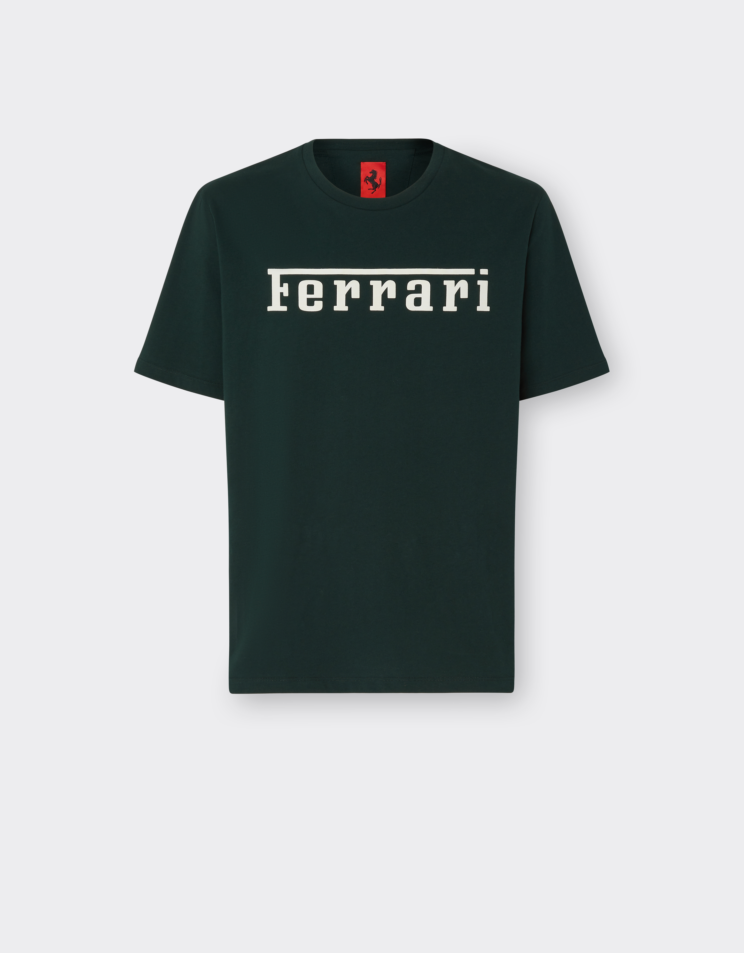 Ferrari Cotton T-shirt With  Logo In Army