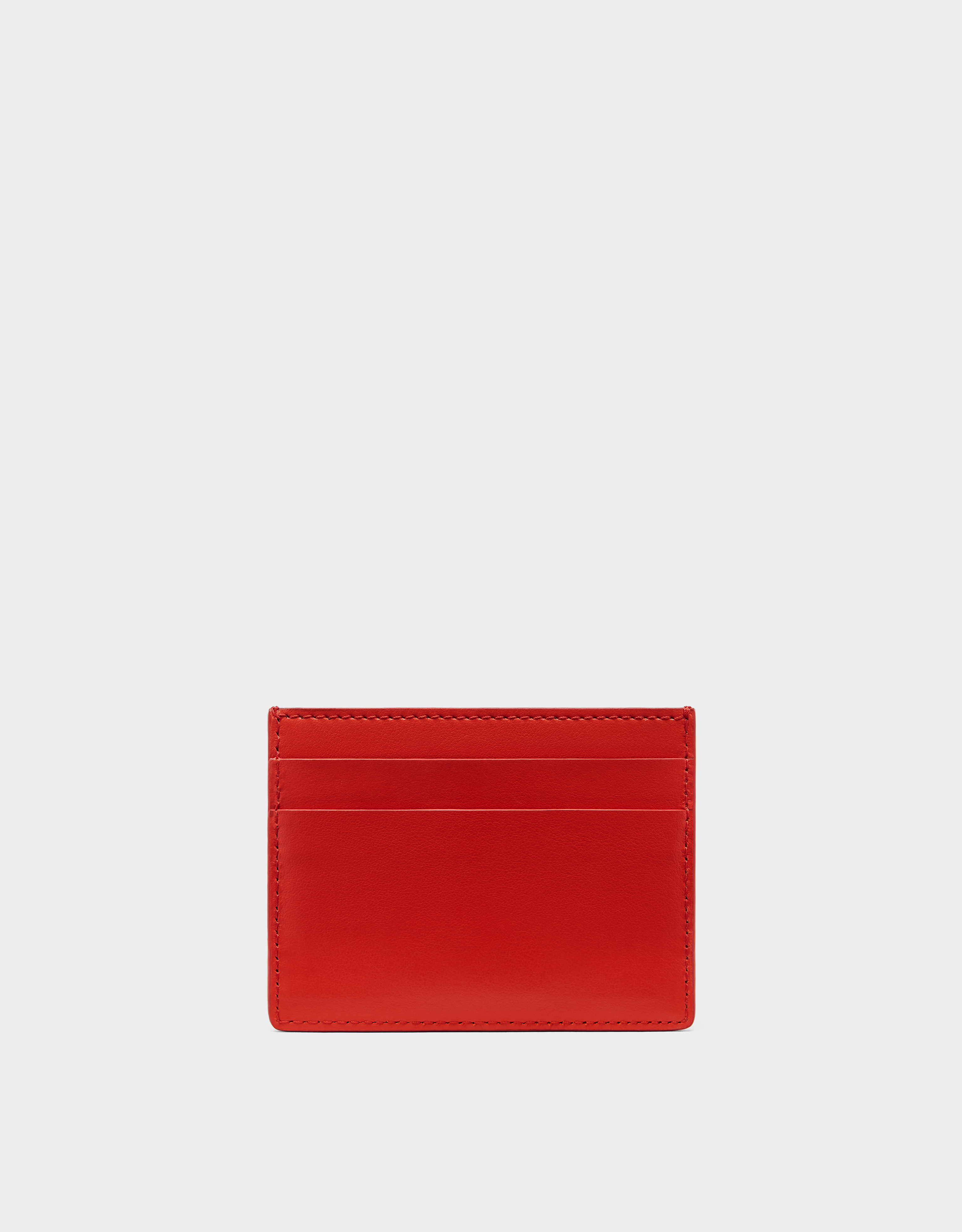Ferrari Card Holder In Patent Leather In Rosso Dino