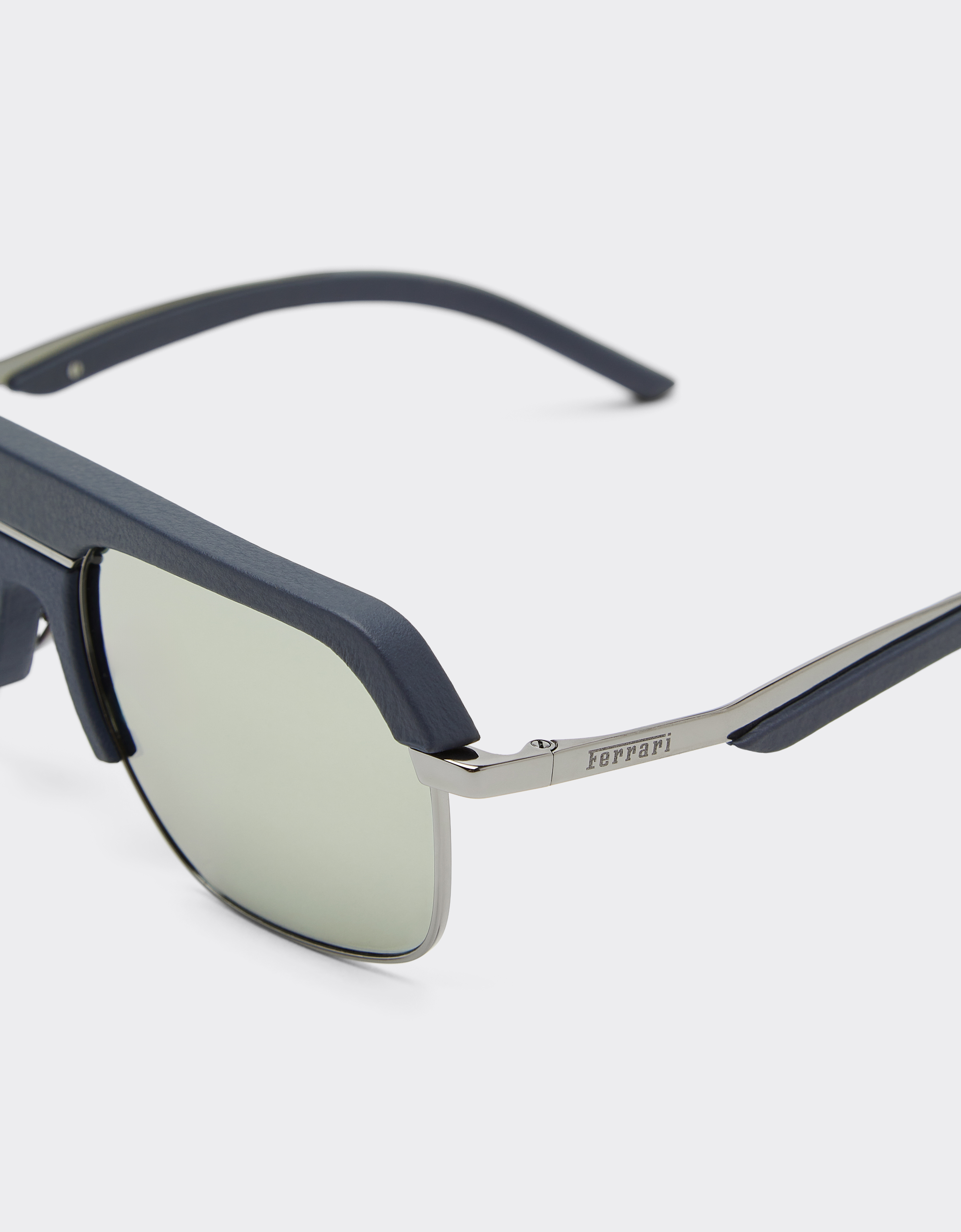 Ferrari Sunglasses In Gunmetalmetal With Gray Mirrored Lenses