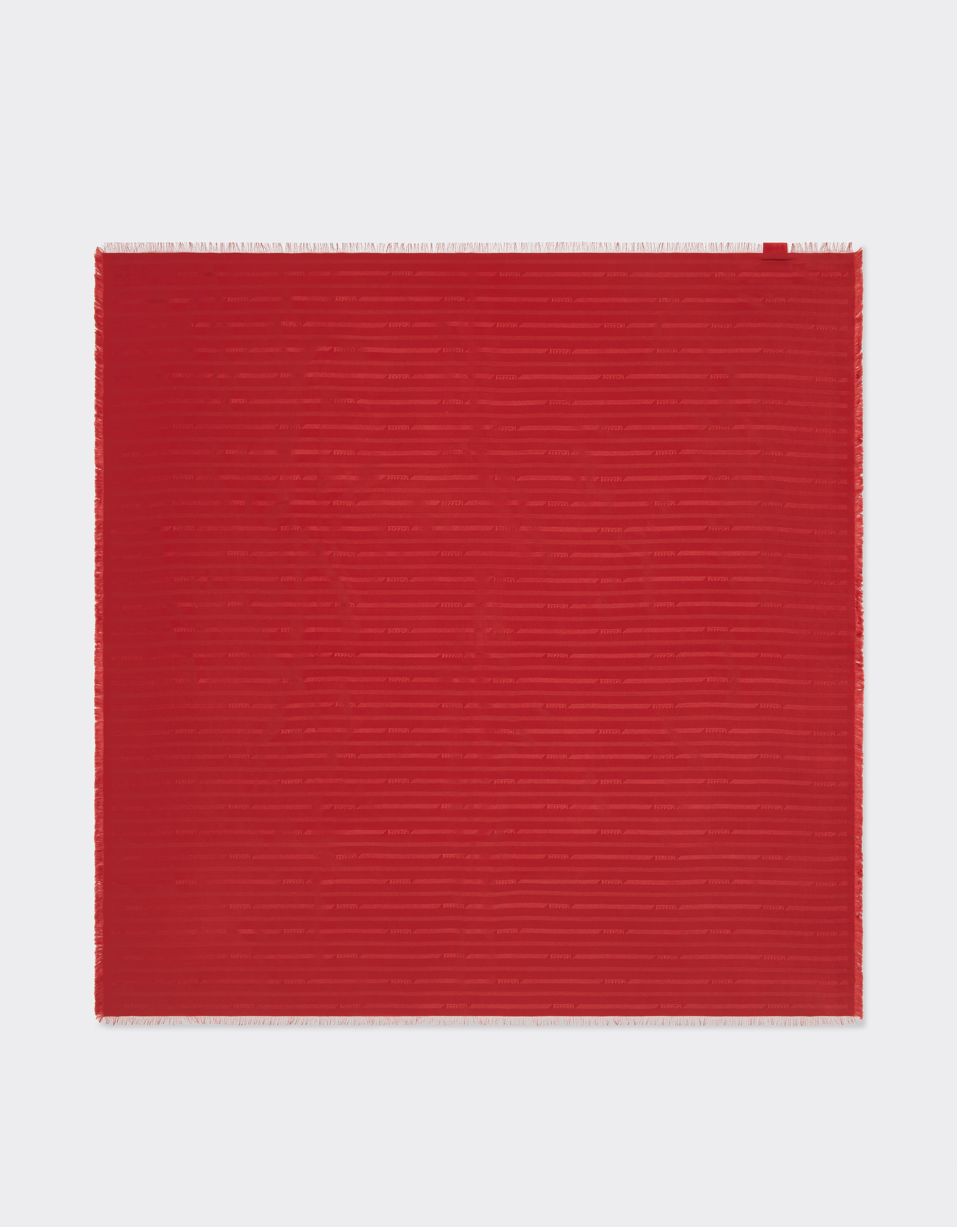 Ferrari Silk Scarf With Micro  Logo