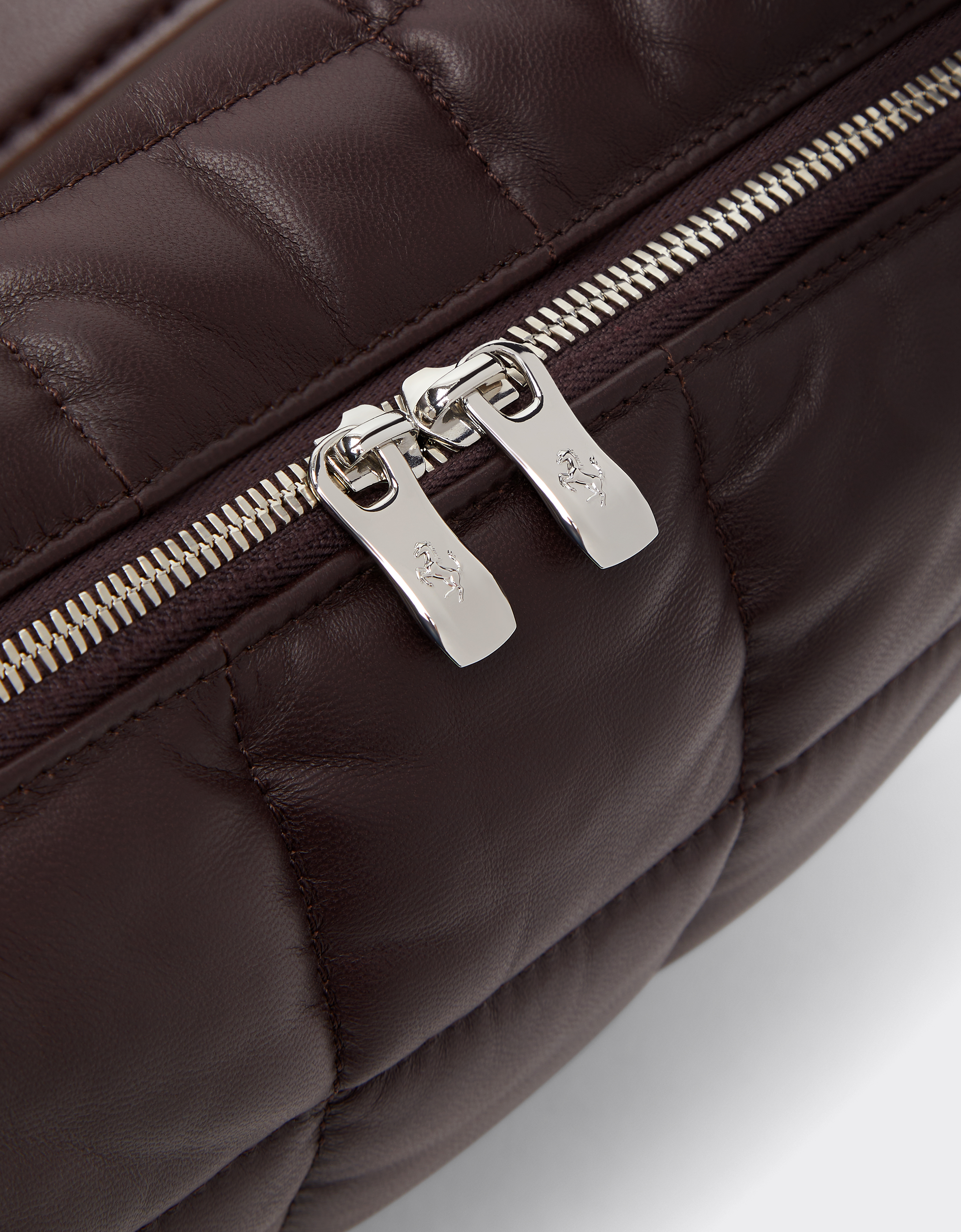 Ferrari Gt Soft Mini Bag In Quilted Leather In Brown