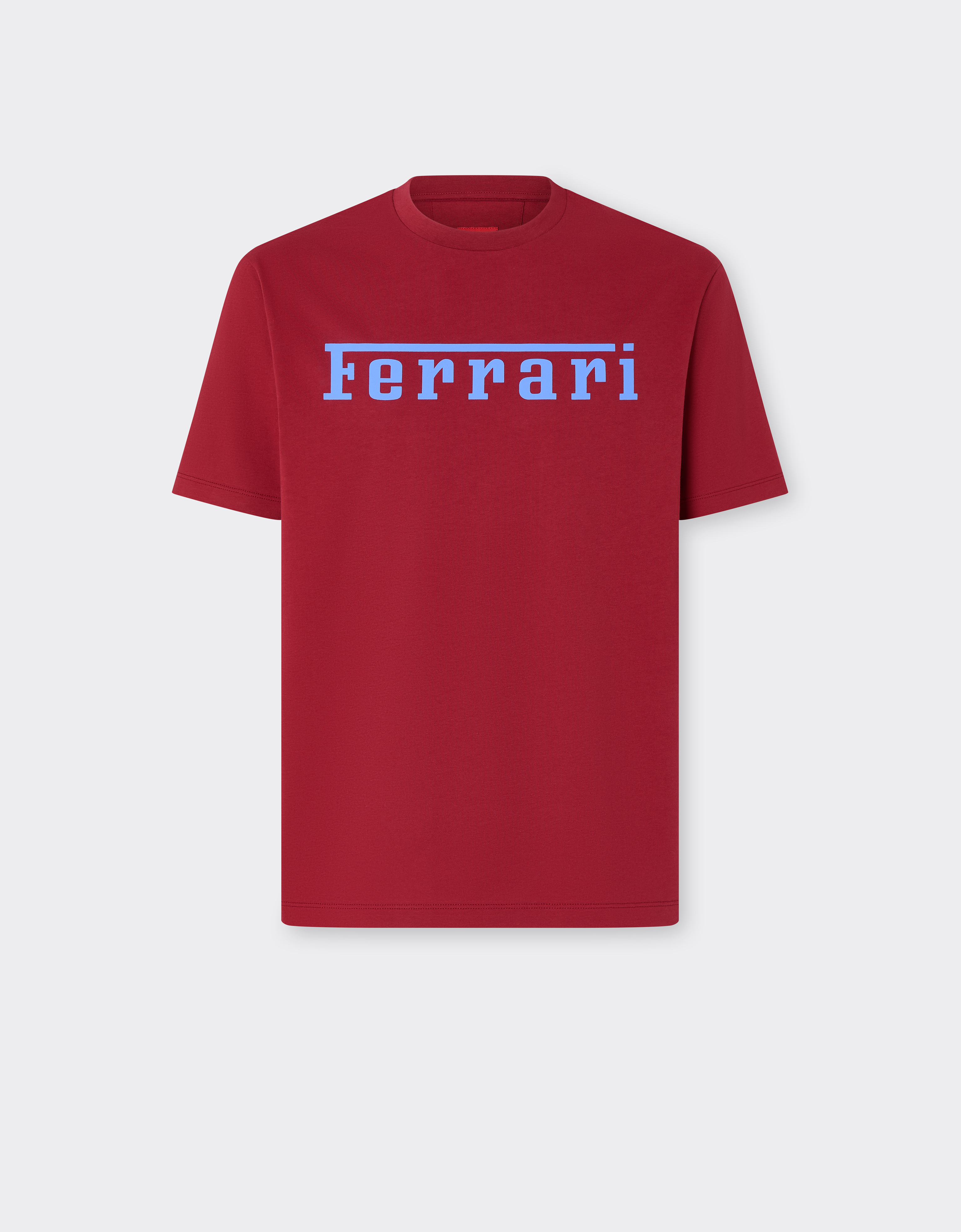 Ferrari Unisex Rosso Maison Cotton T-Shirt With Logo - T-Shirts M