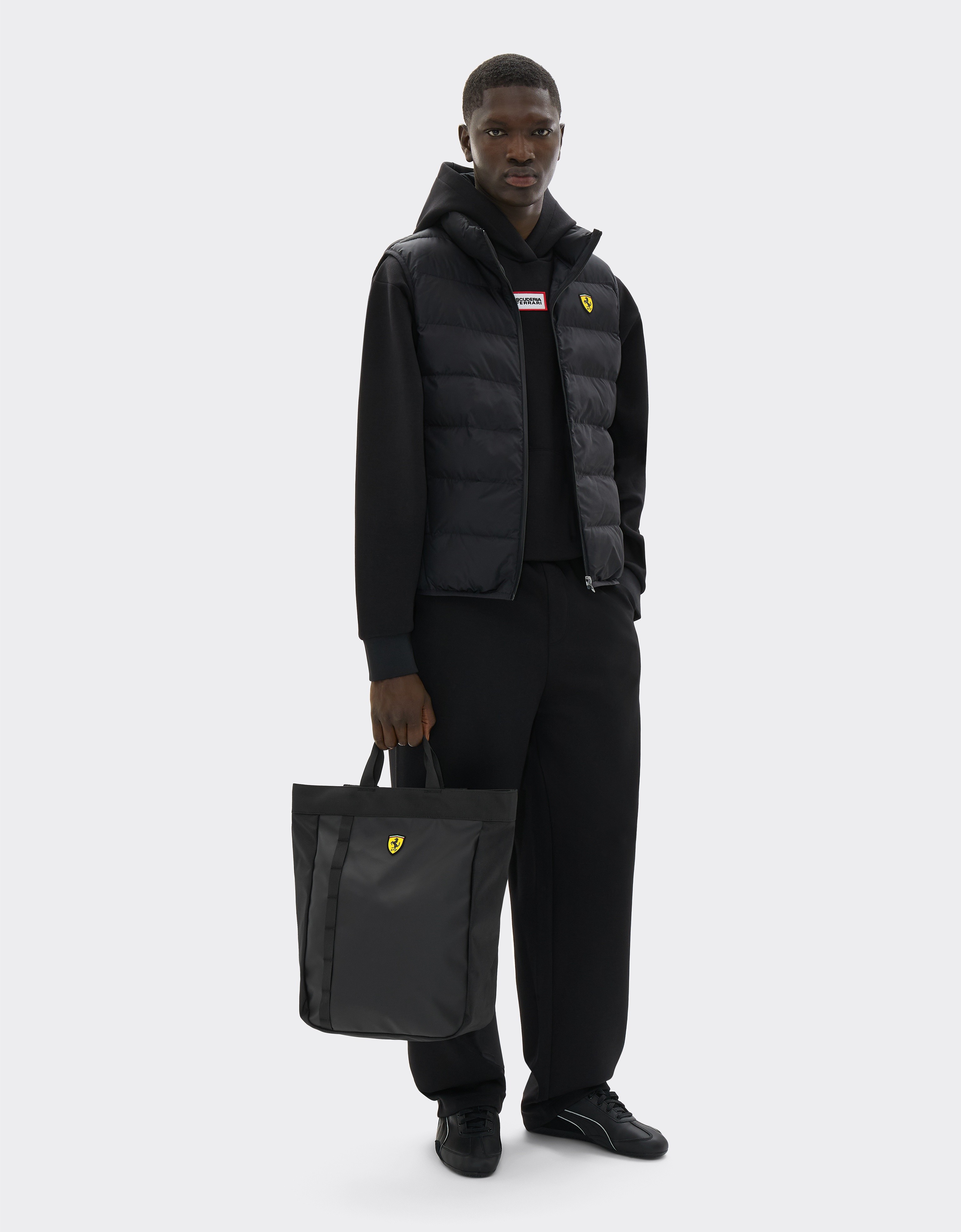  Ferrari Tote Backpack With Ferrari Scudetto -   Nero Os 