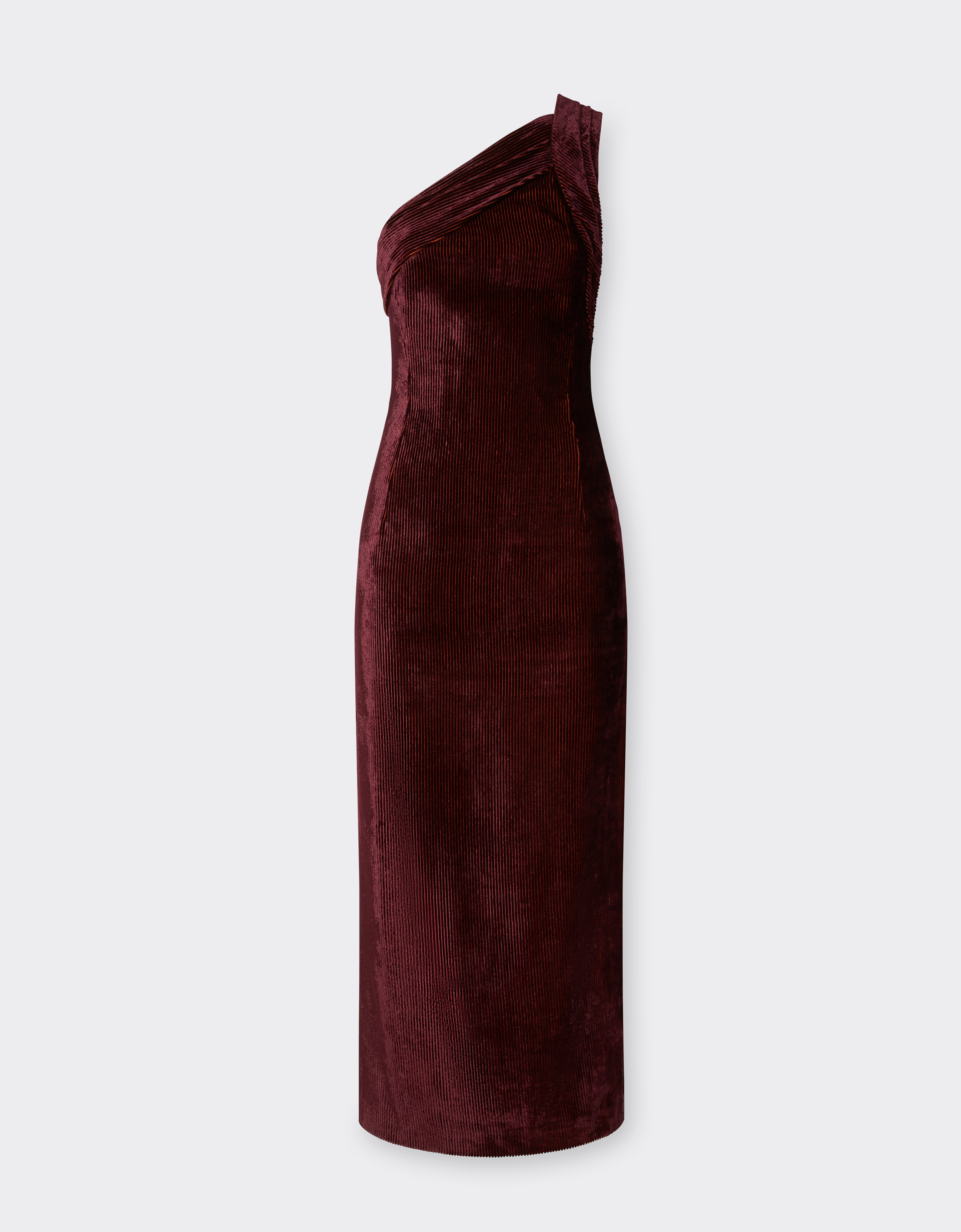 Ferrari Shiny Corduroy Dress In Brown