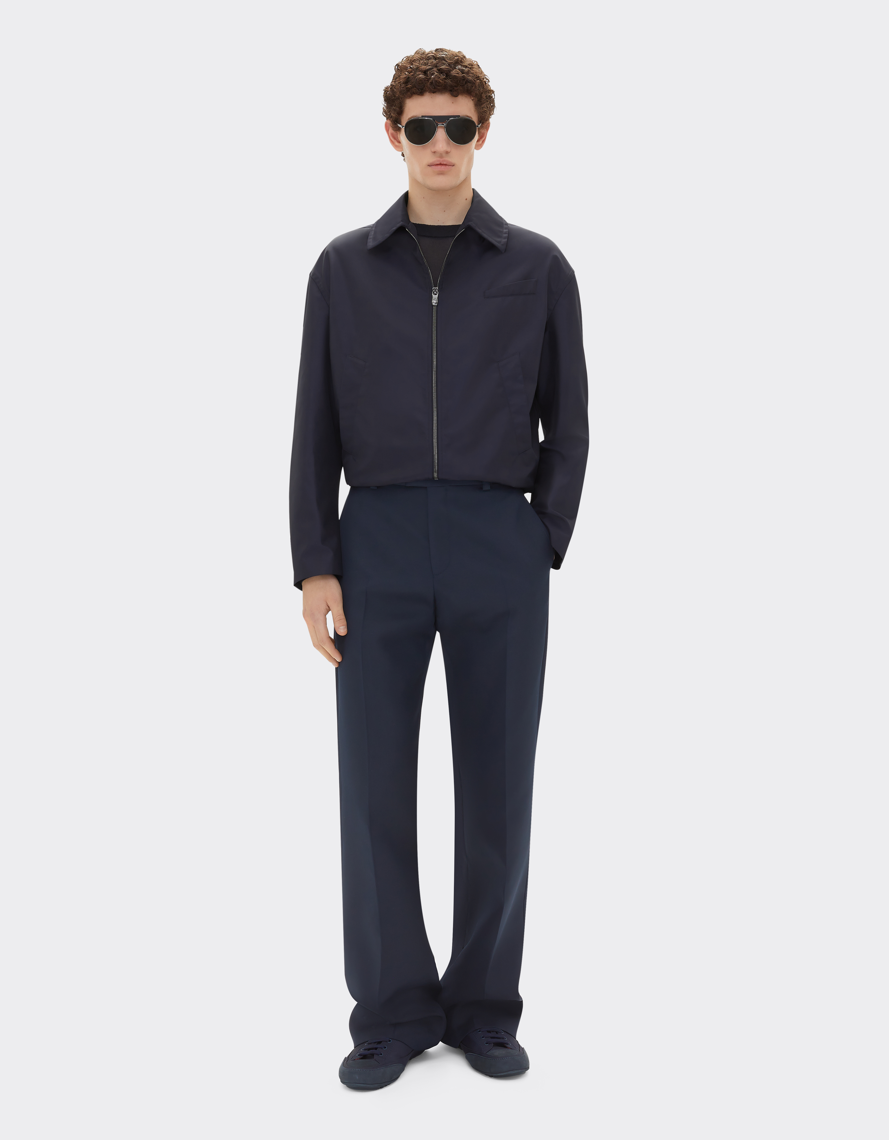 Ferrari Bomber Jacket In Q-cycle® Twill In Navy