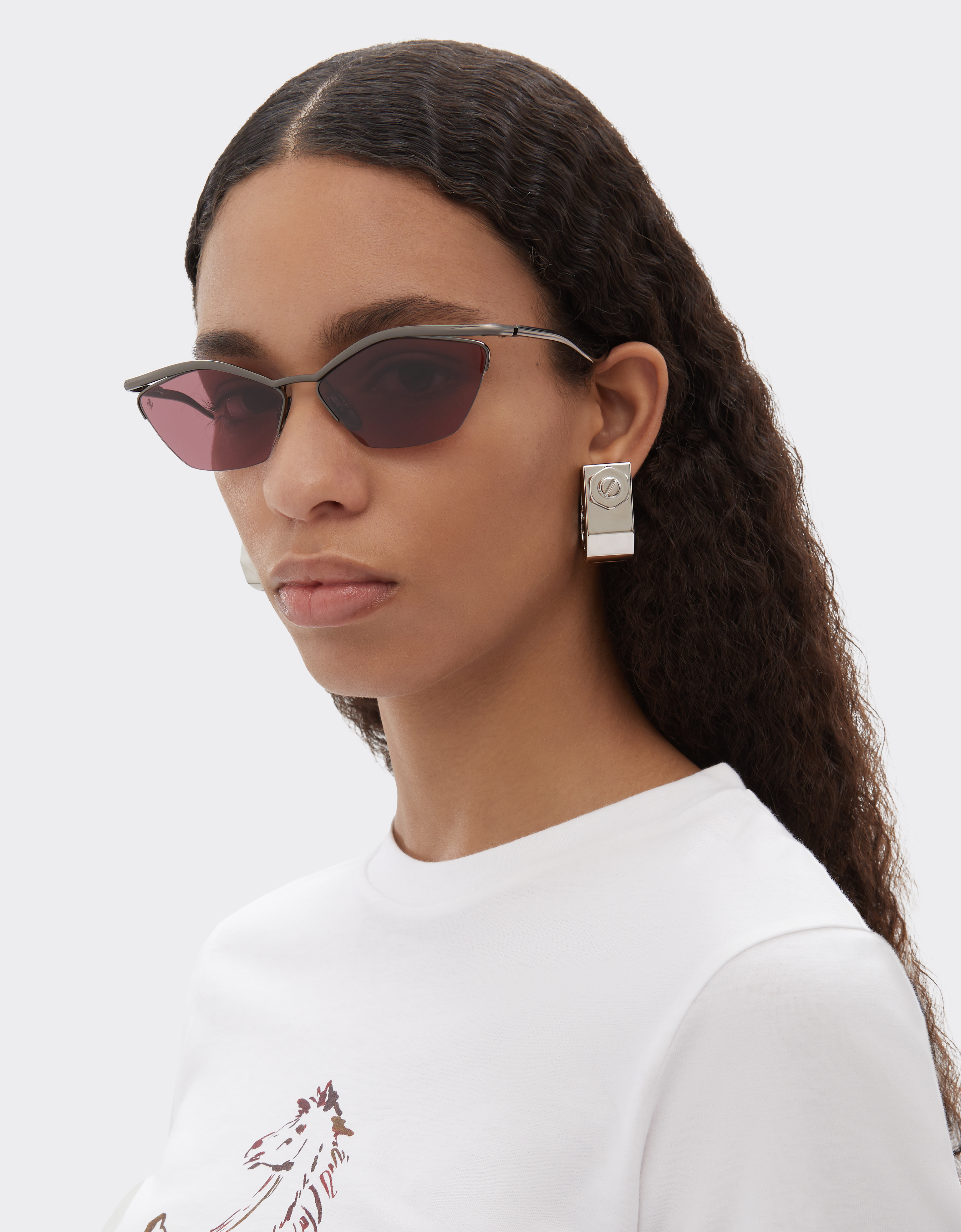  Ferrari Ferrari-sonnenbrille Aus Glänzendem, Gunmetal-farbenemtitan Mit Exklusiven Contrast Pro™-gläsern - Female Sonnenbrillen Gunmetal Os 