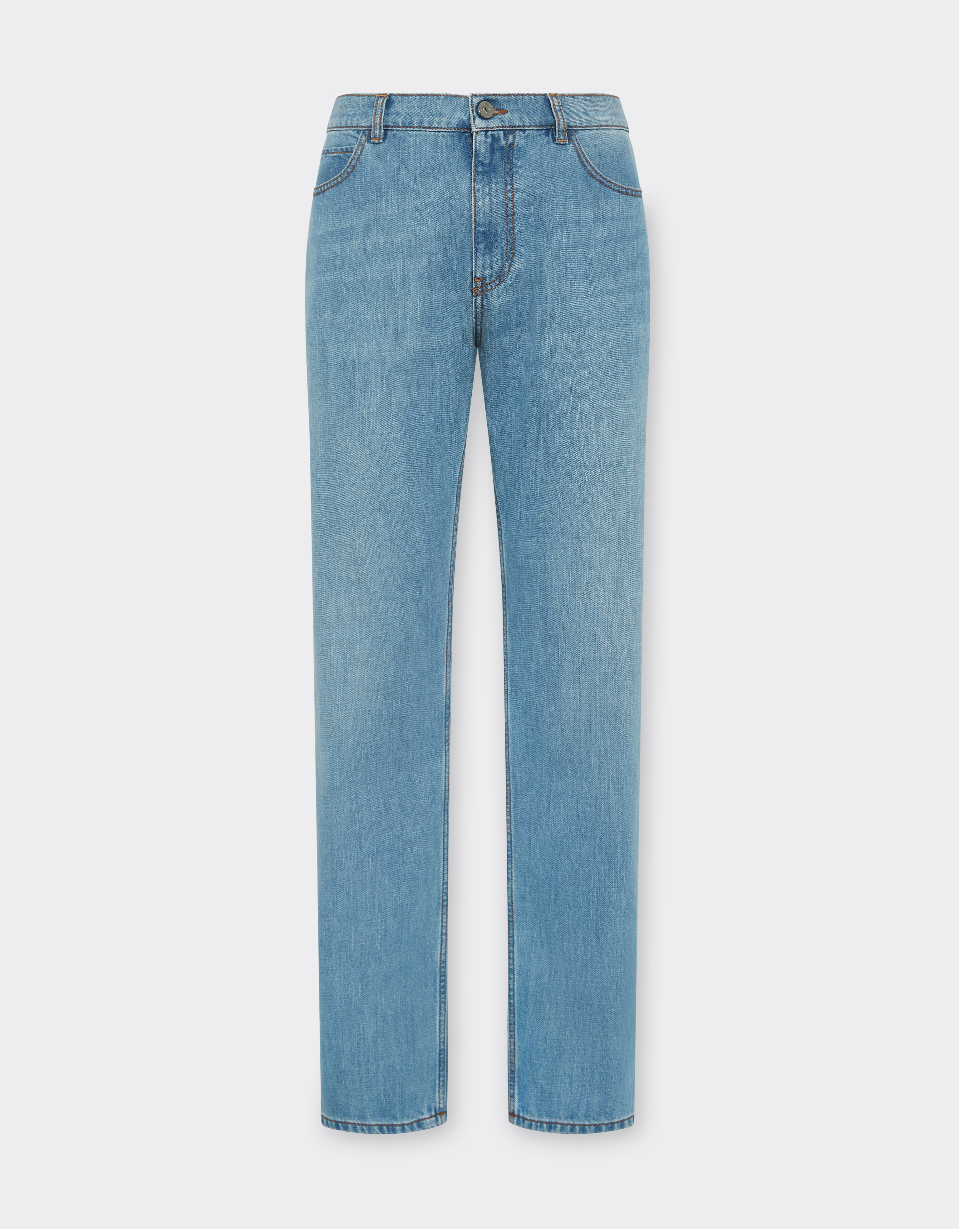 Ferrari Five-pocket Denim Trousers In Light Denim