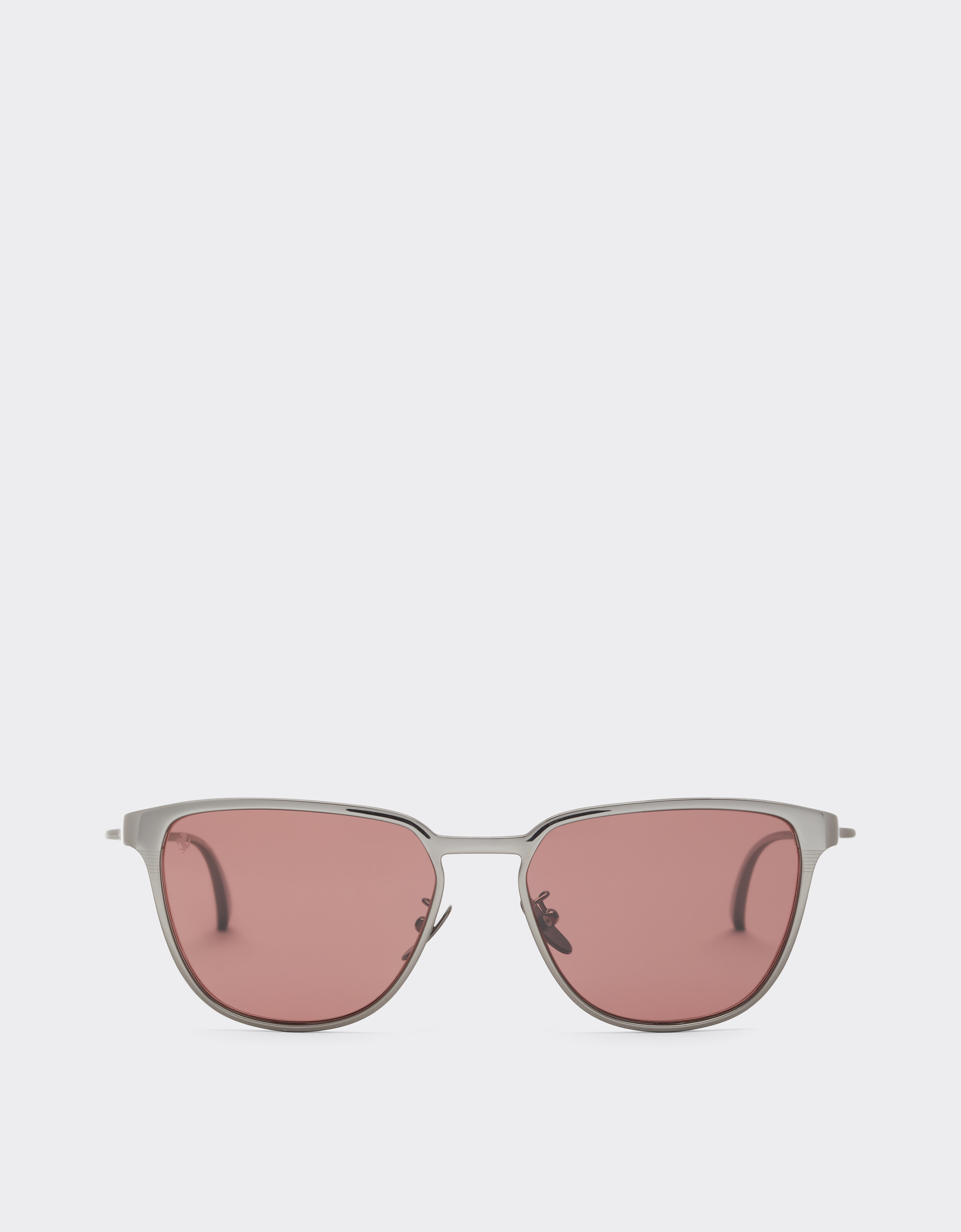 Ferrari Unisex Gunmetal Sunglasses In Metalwith Purple Polarized Lenses - Sunglasses Os